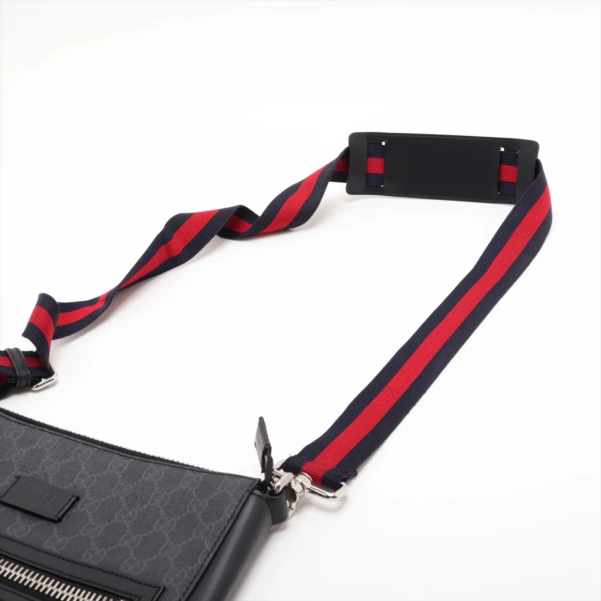 GG Supreme 474137 PVC x Leather Shoulder Bag, Black — view 5