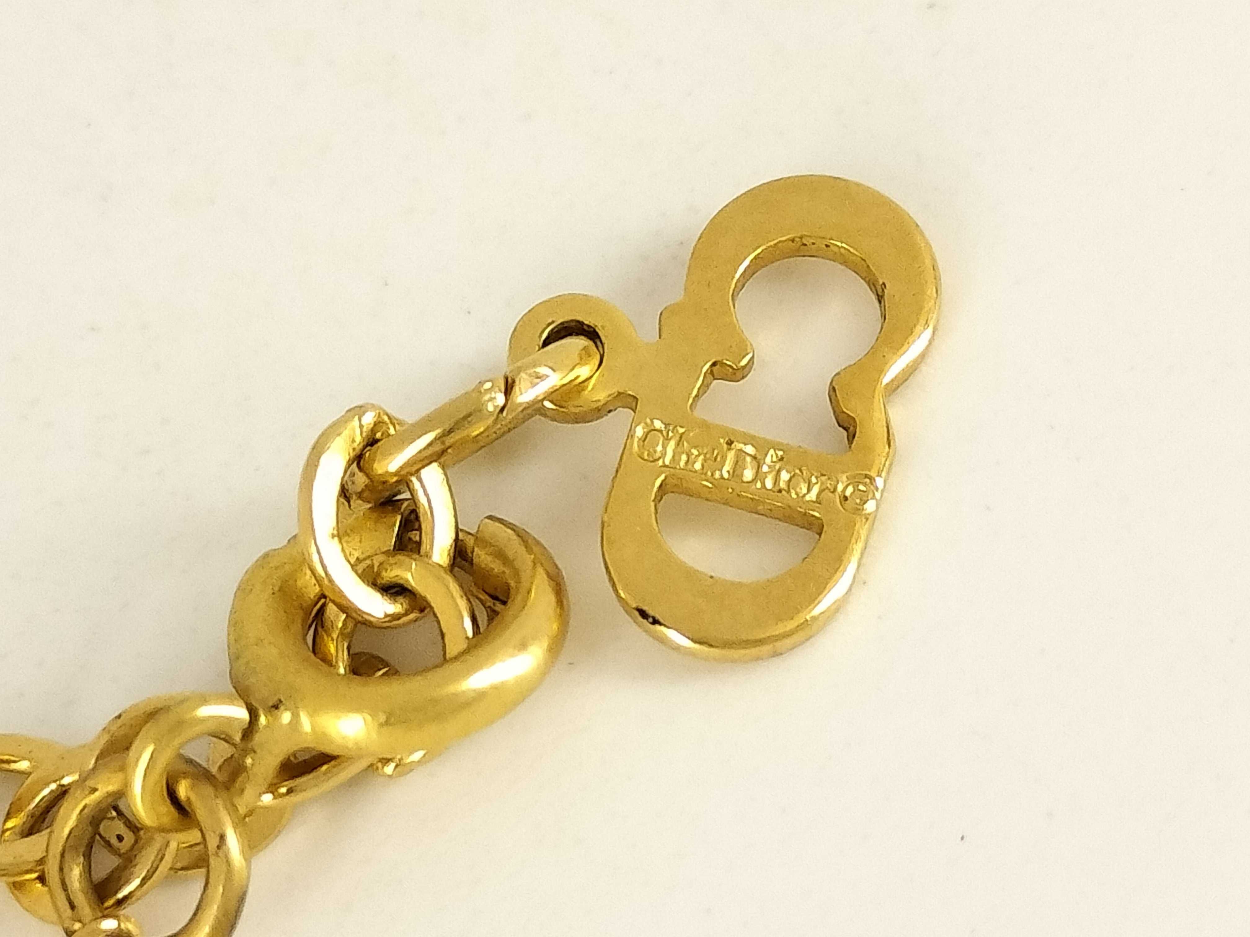 CD Logo Oval Gold Necklace — view 5