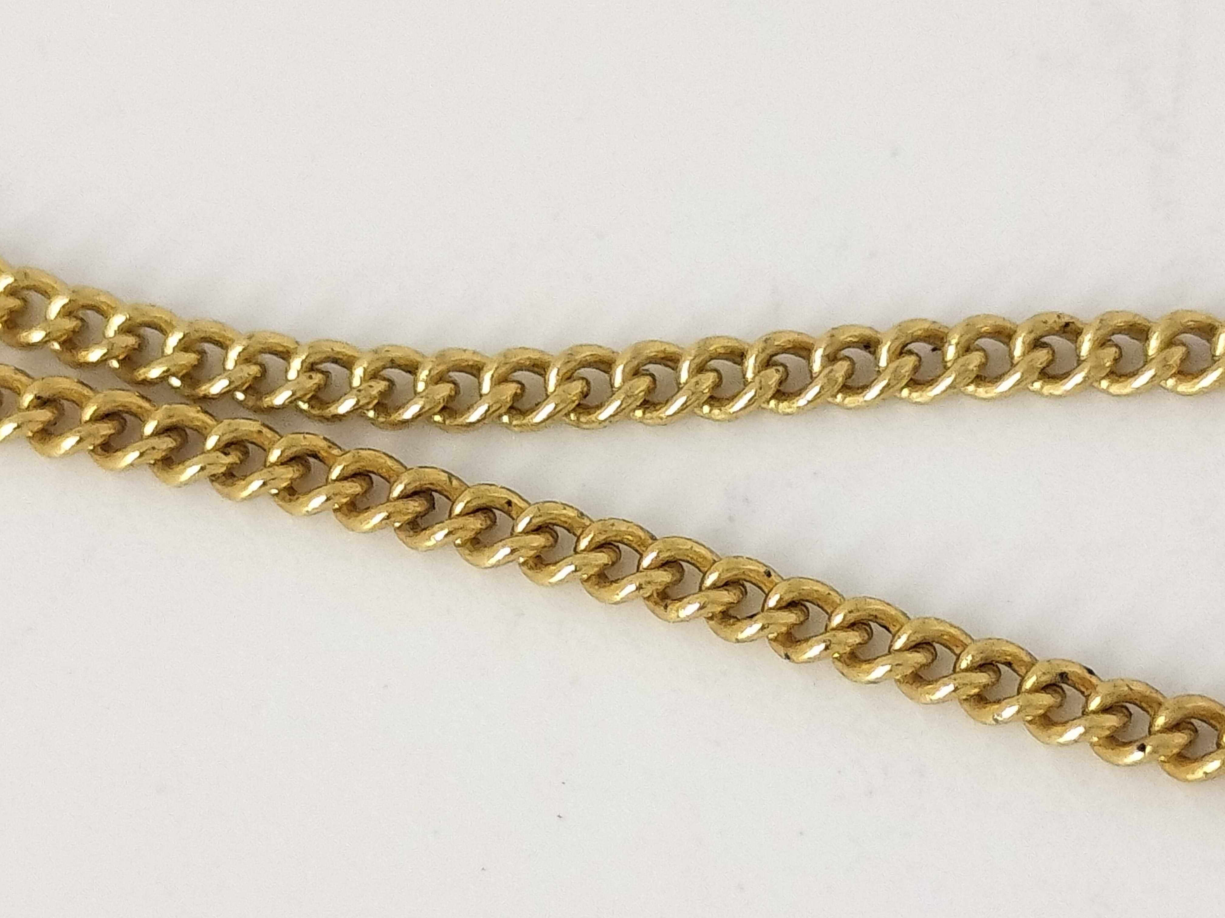 CD Logo Oval Gold Necklace — view 7