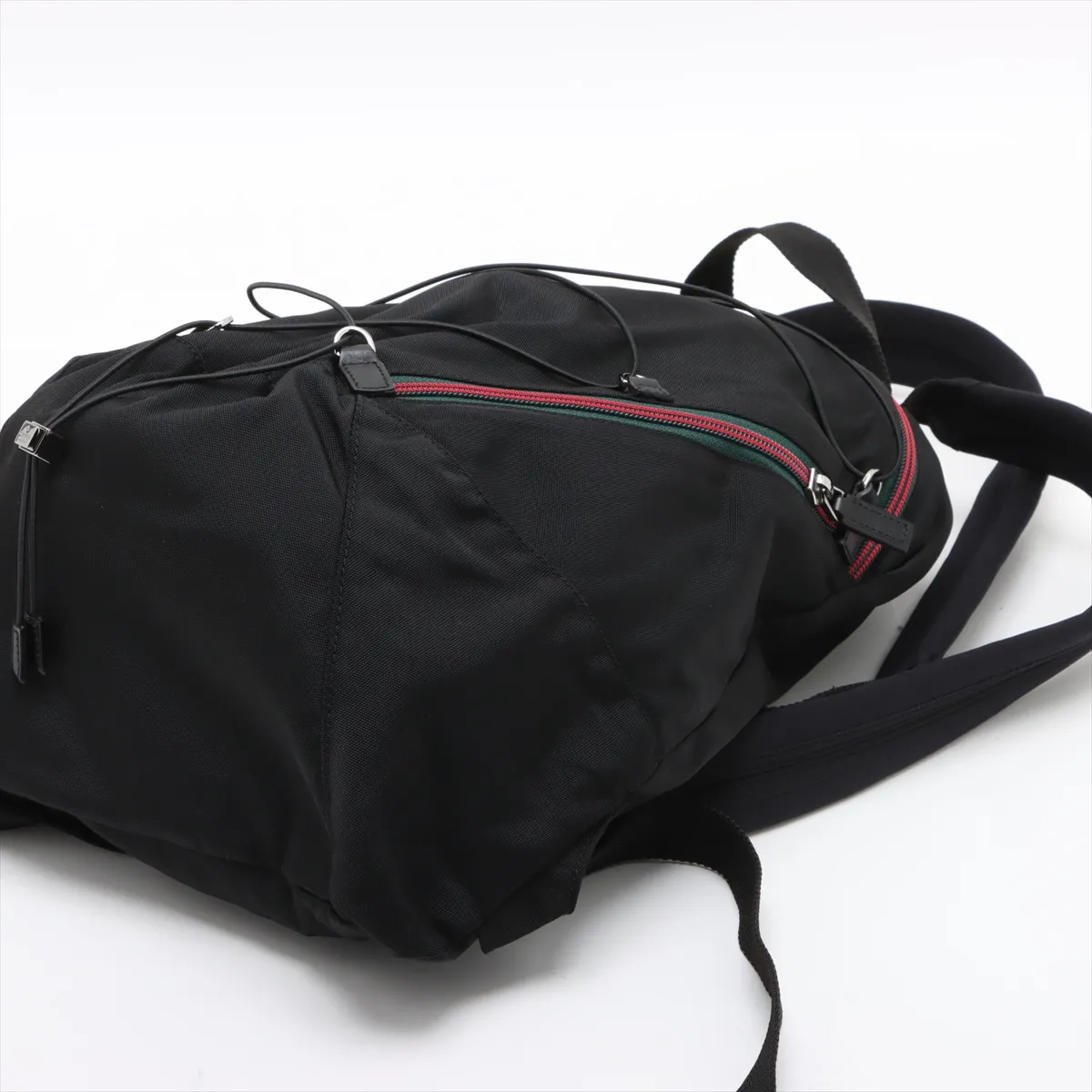 Sherry line nylon x leather backpack/rucksack black 122349 — view 3