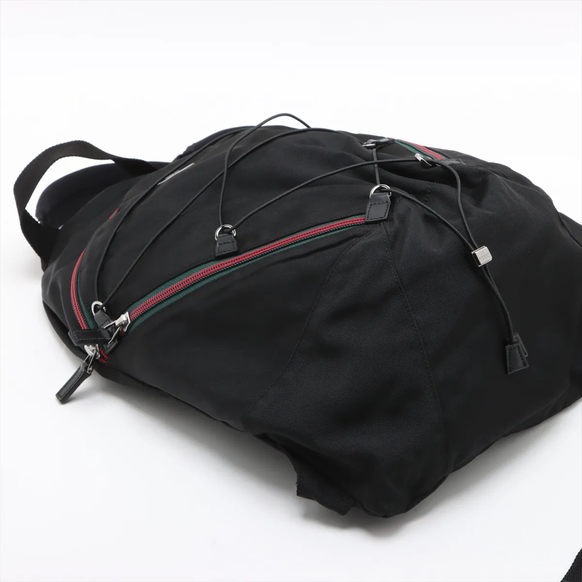 Sherry line nylon x leather backpack/rucksack black 122349 — view 4