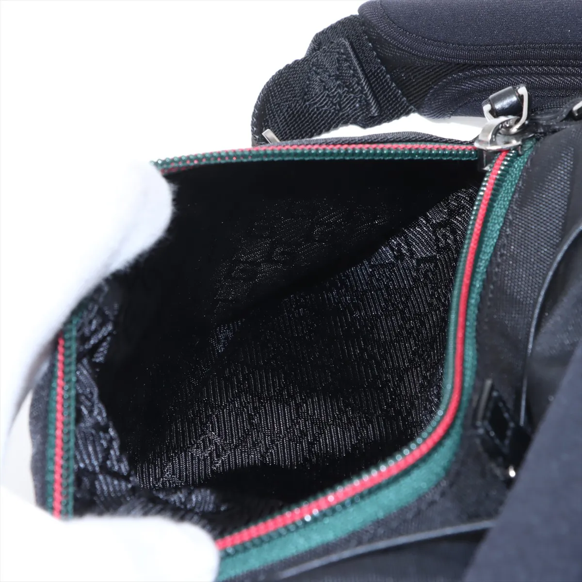 Sherry line nylon x leather backpack/rucksack black 122349 — view 9