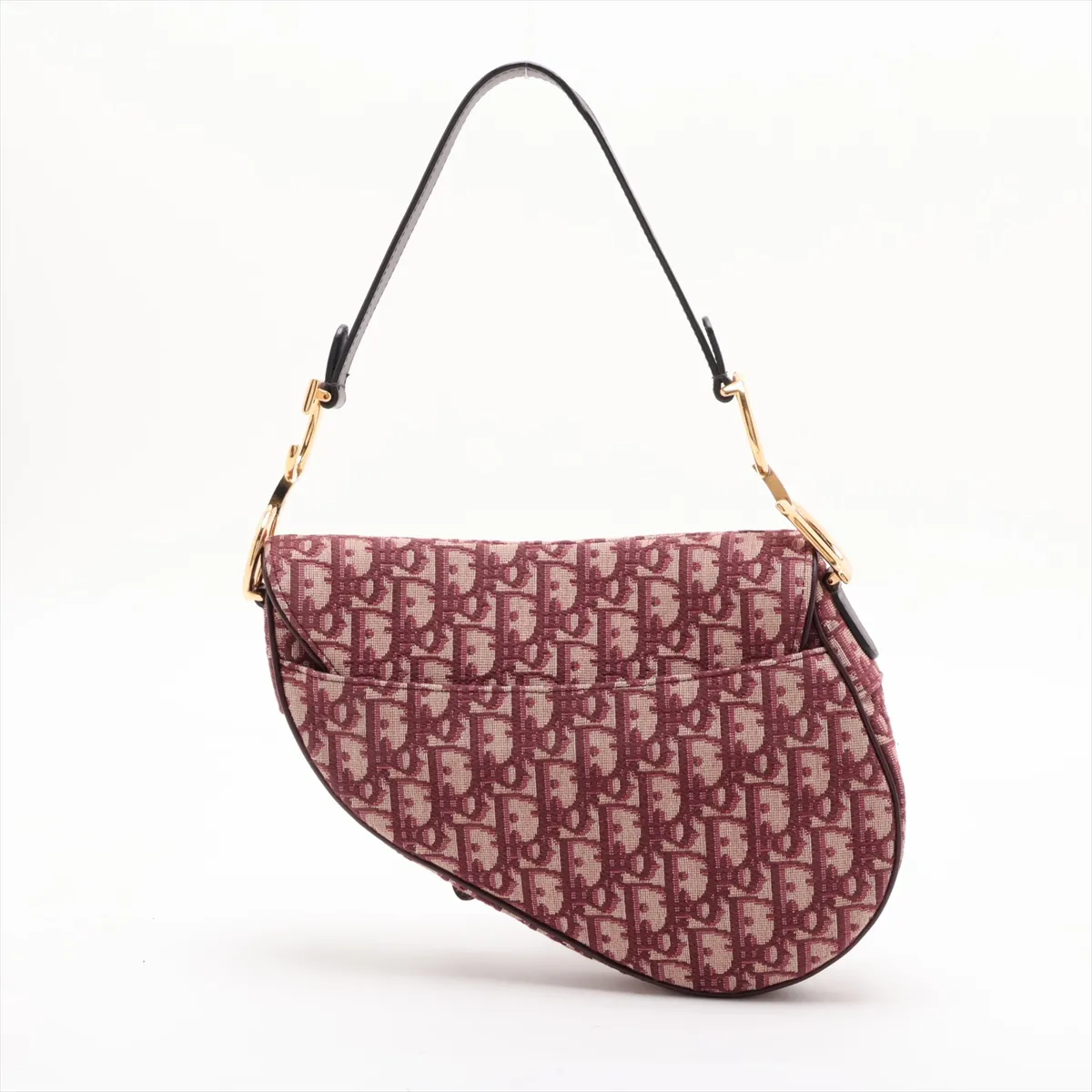Trotter Saddle Bag Canvas x Leather 2-Way Shoulder Bag Red — view 2