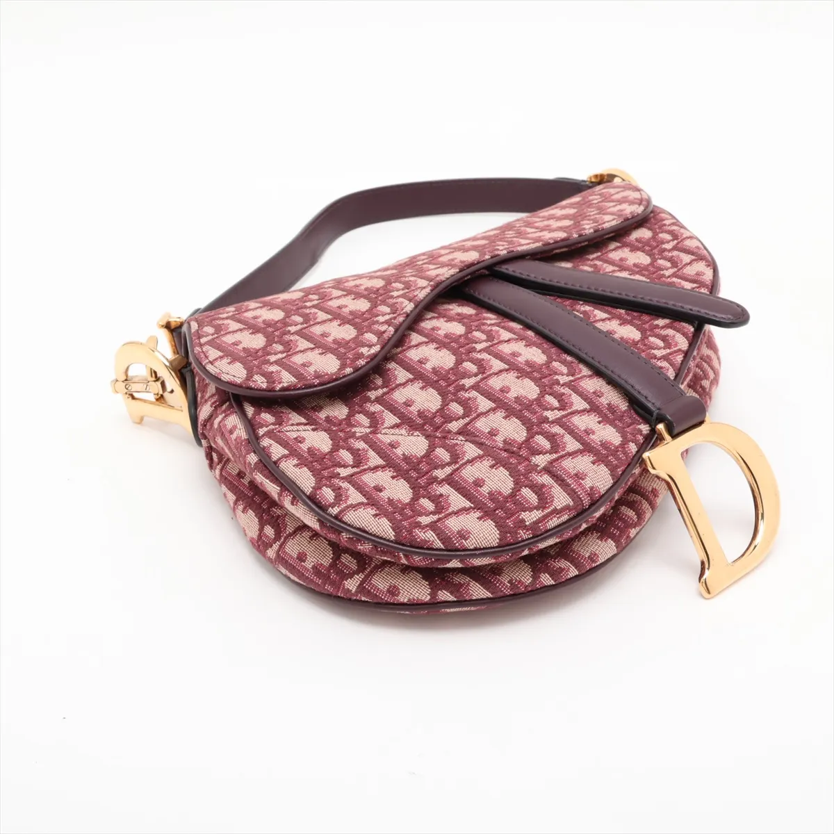 Trotter Saddle Bag Canvas x Leather 2-Way Shoulder Bag Red — view 4