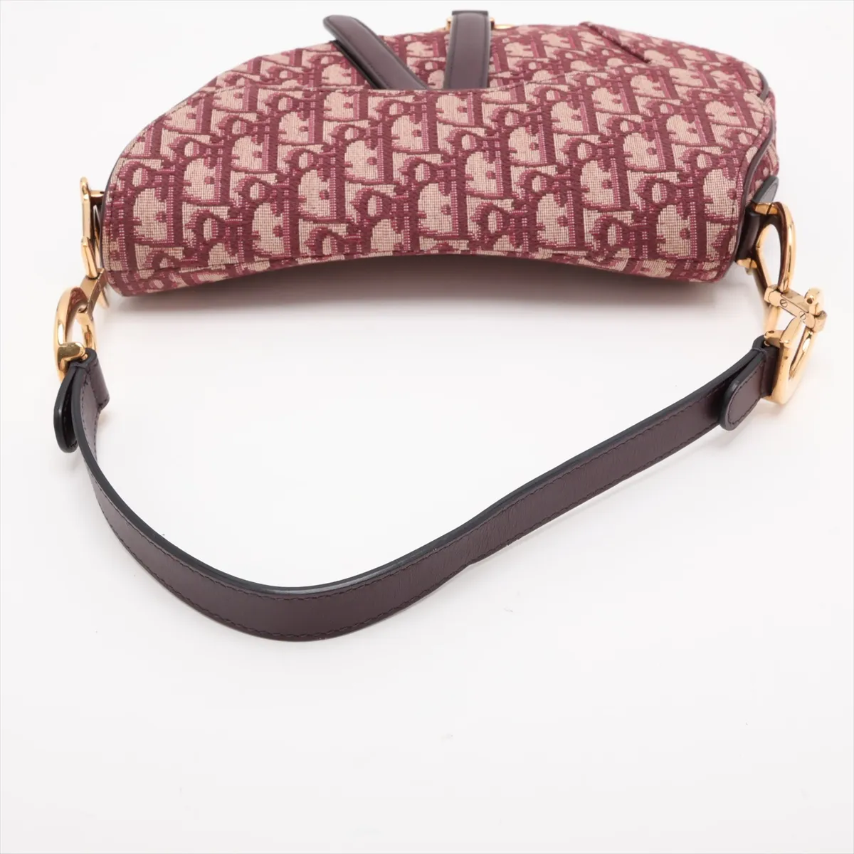 Trotter Saddle Bag Canvas x Leather 2-Way Shoulder Bag Red — view 5
