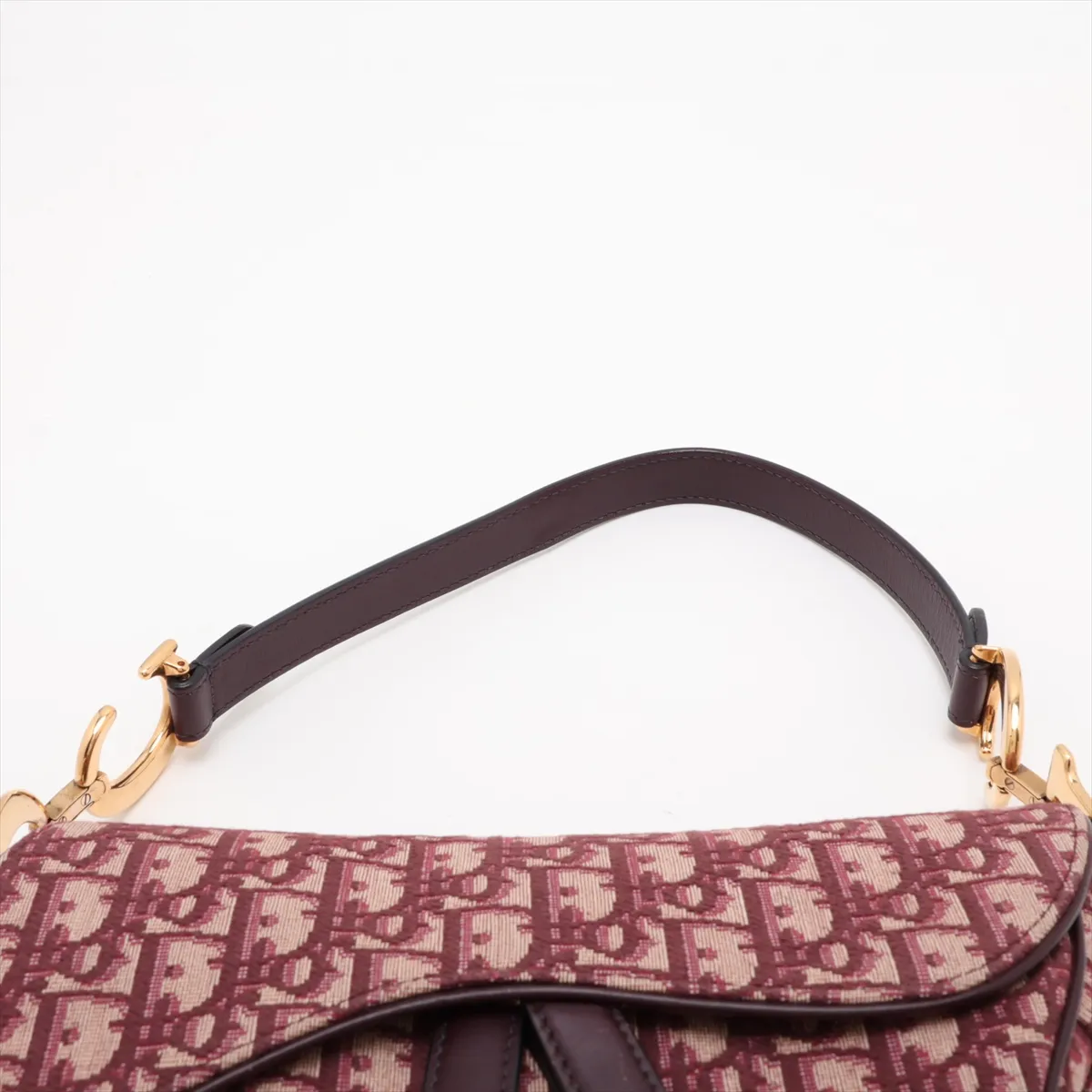 Trotter Saddle Bag Canvas x Leather 2-Way Shoulder Bag Red — view 6