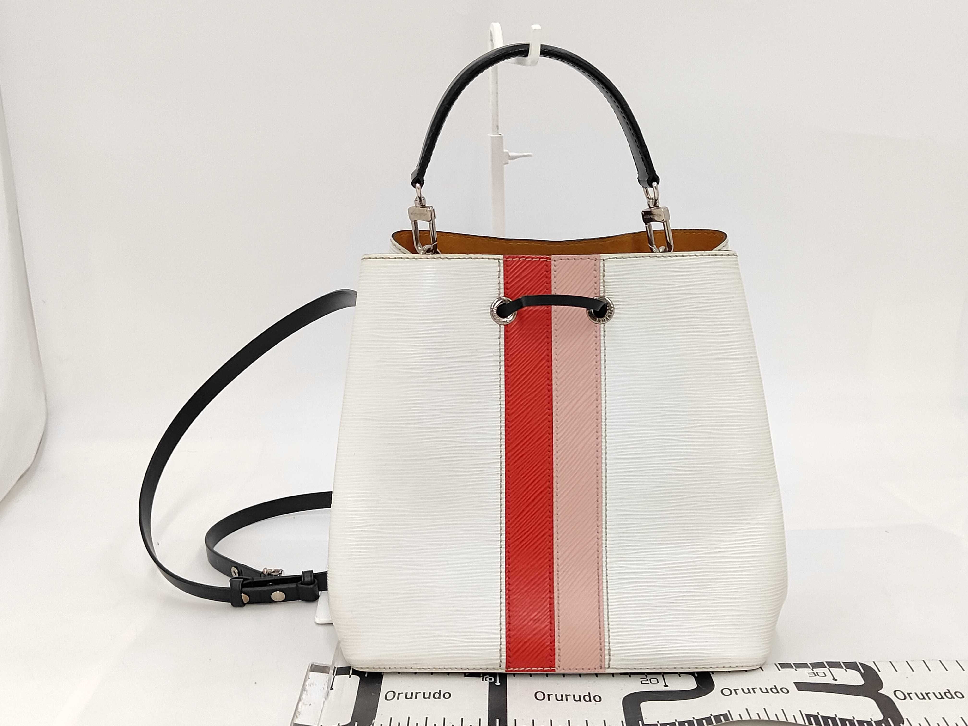 Epi Leather NeoNoe BB Handbag (Red x White) — view 2