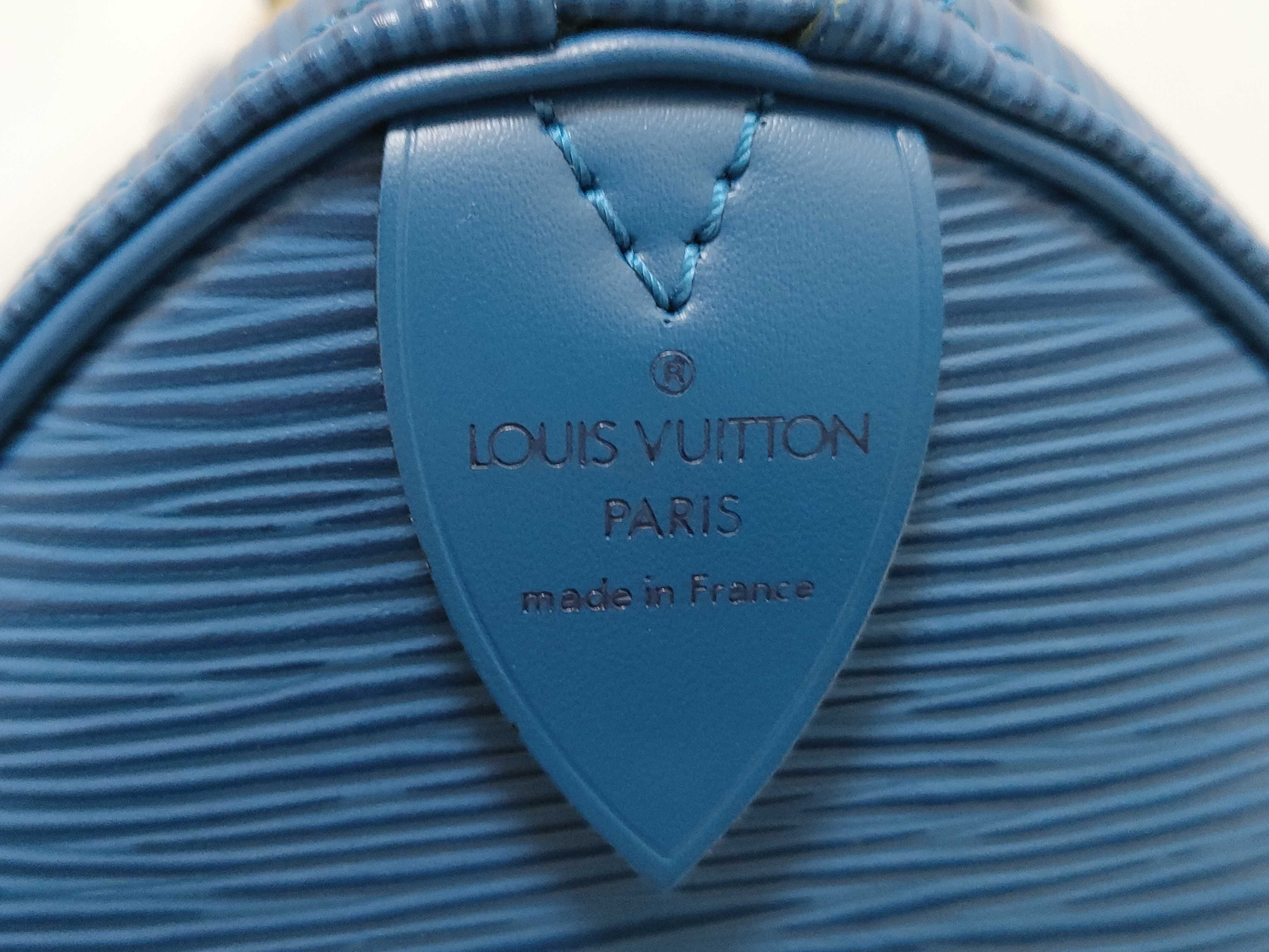 Epi Speedy 25 Blue SP0939 Handbag — view 12