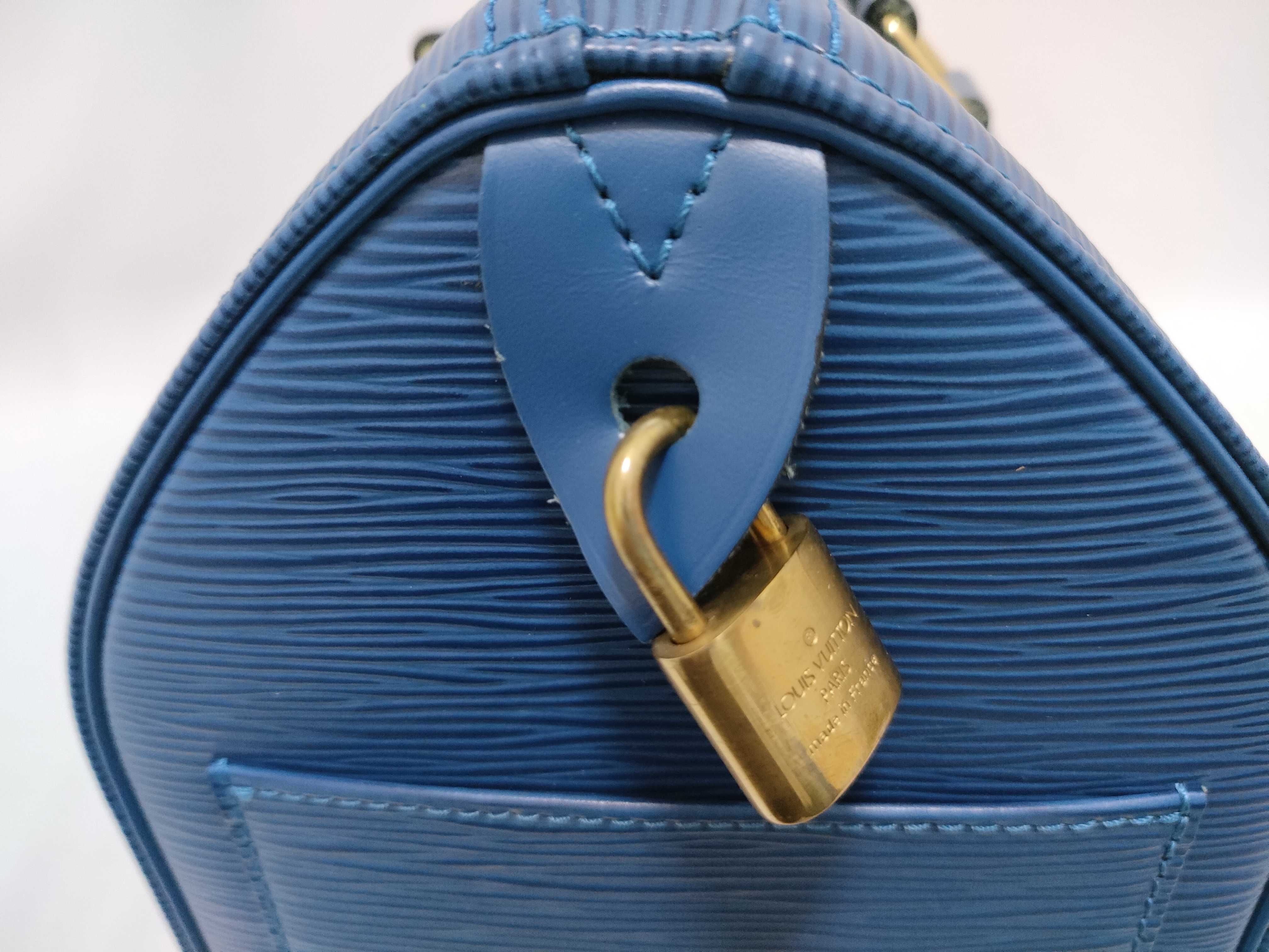 Epi Speedy 25 Blue SP0939 Handbag — view 14