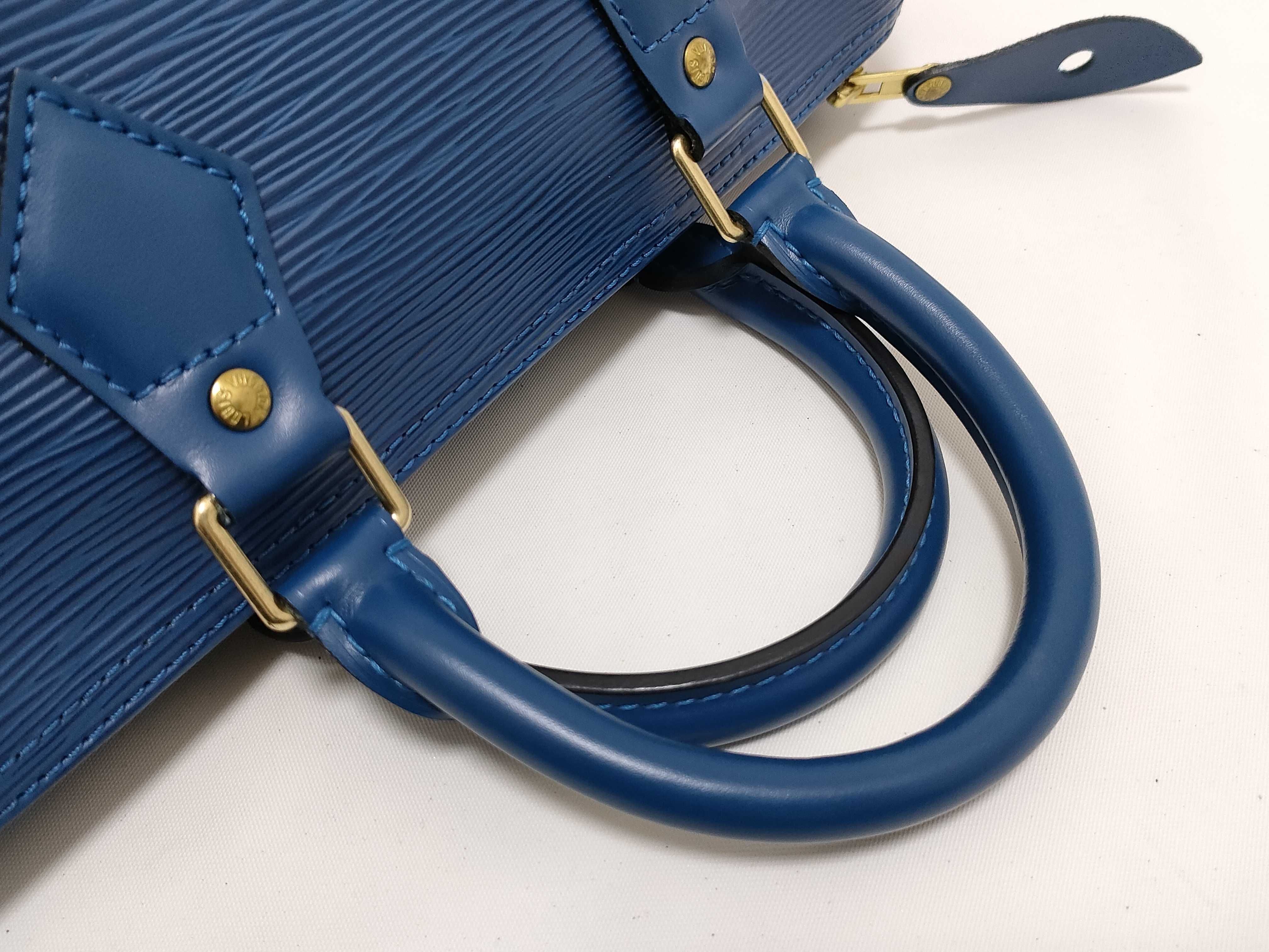 Epi Speedy 25 Blue SP0939 Handbag — view 3