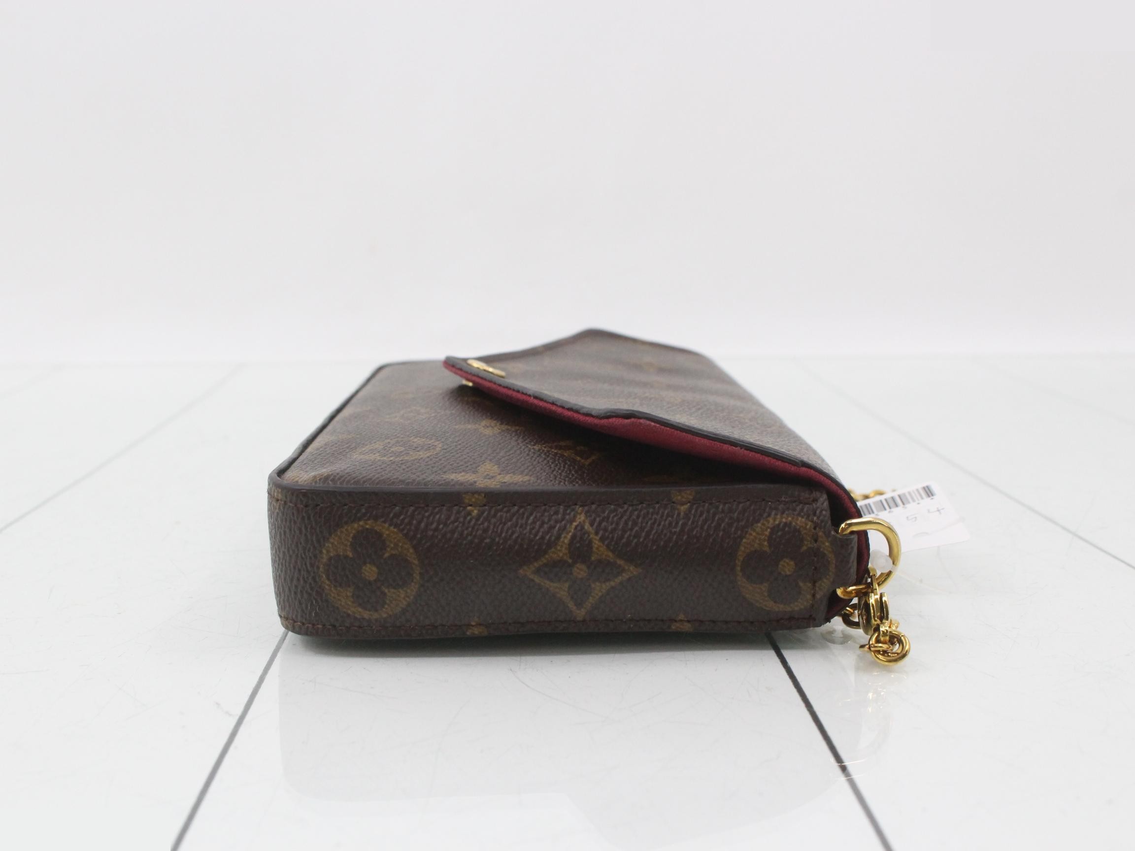 Monogram Pochette Felicie Fuchsia Shoulder Bag with Case — view 3