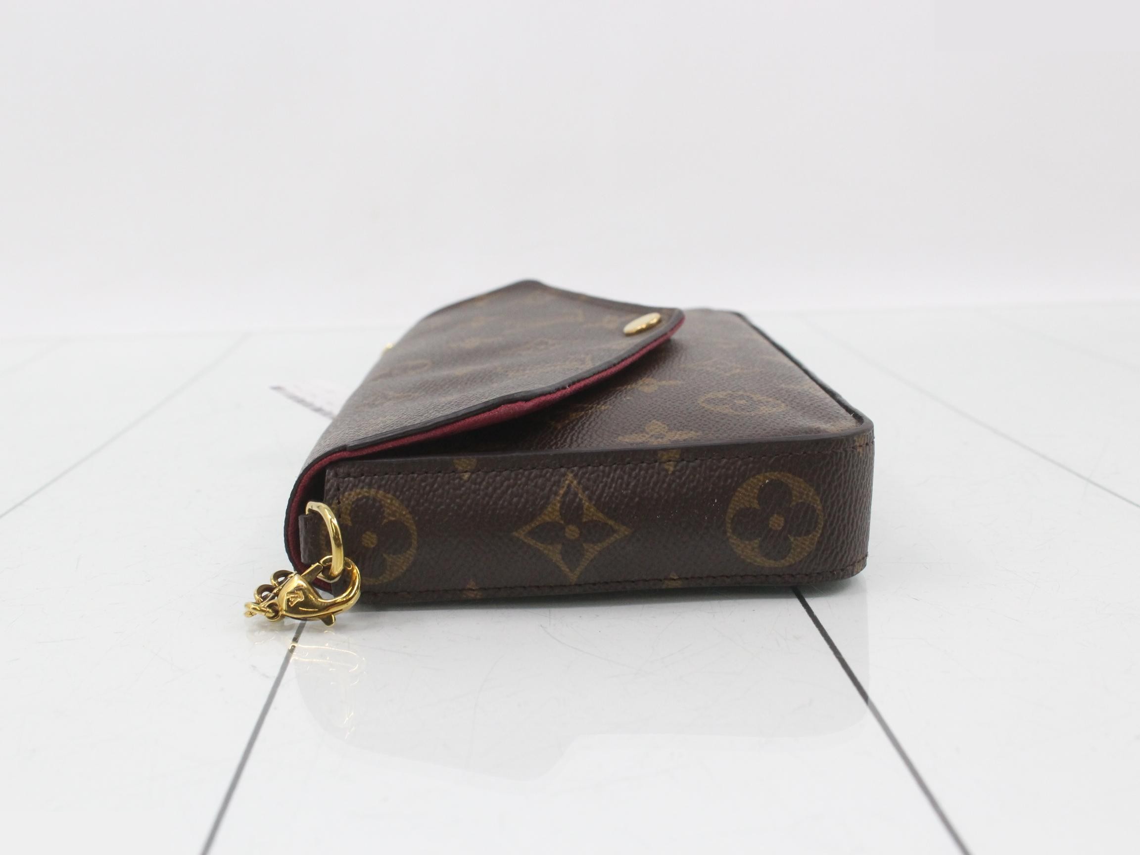 Monogram Pochette Felicie Fuchsia Shoulder Bag with Case — view 4