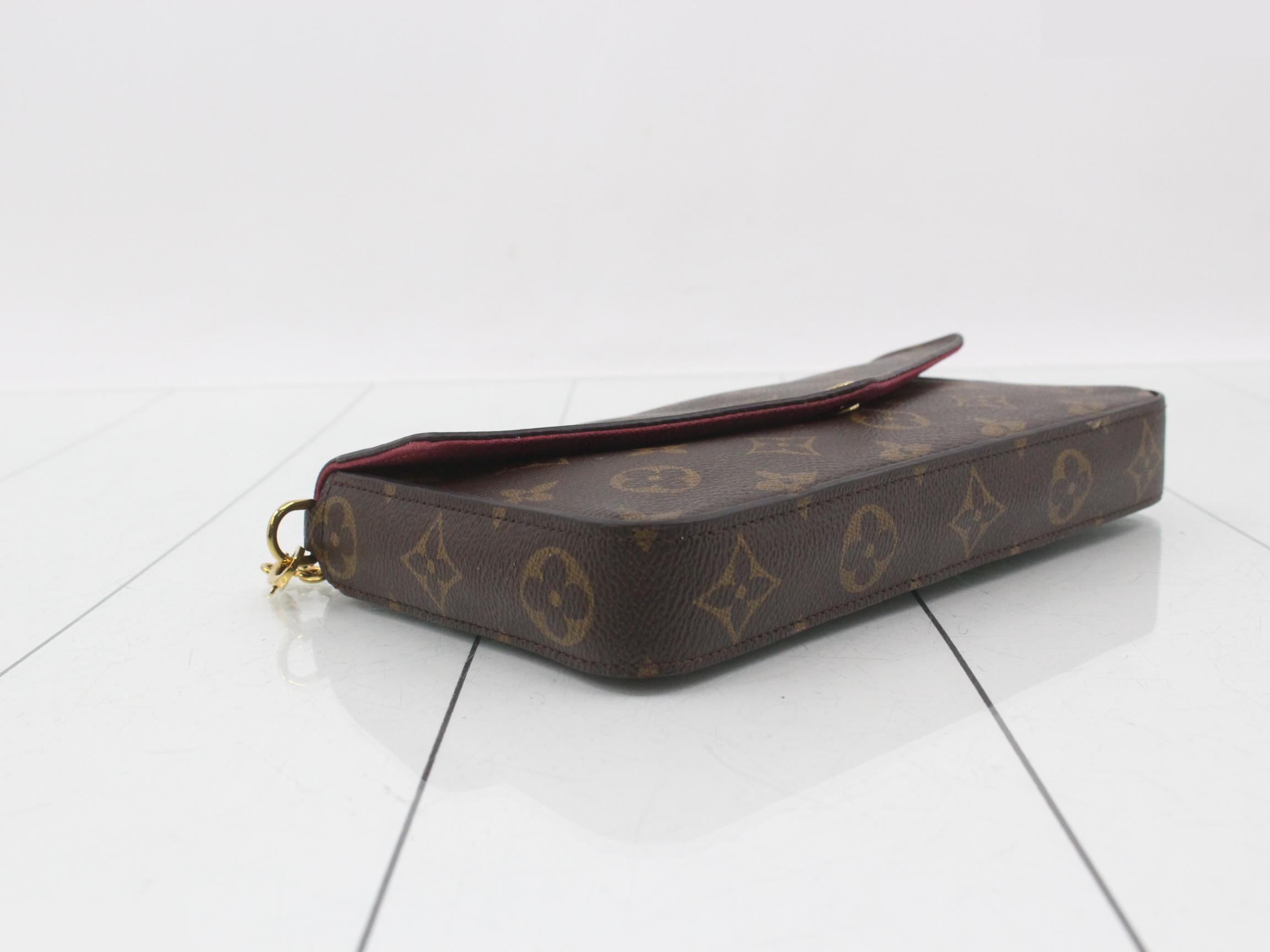 Monogram Pochette Felicie Fuchsia Shoulder Bag with Case — view 5