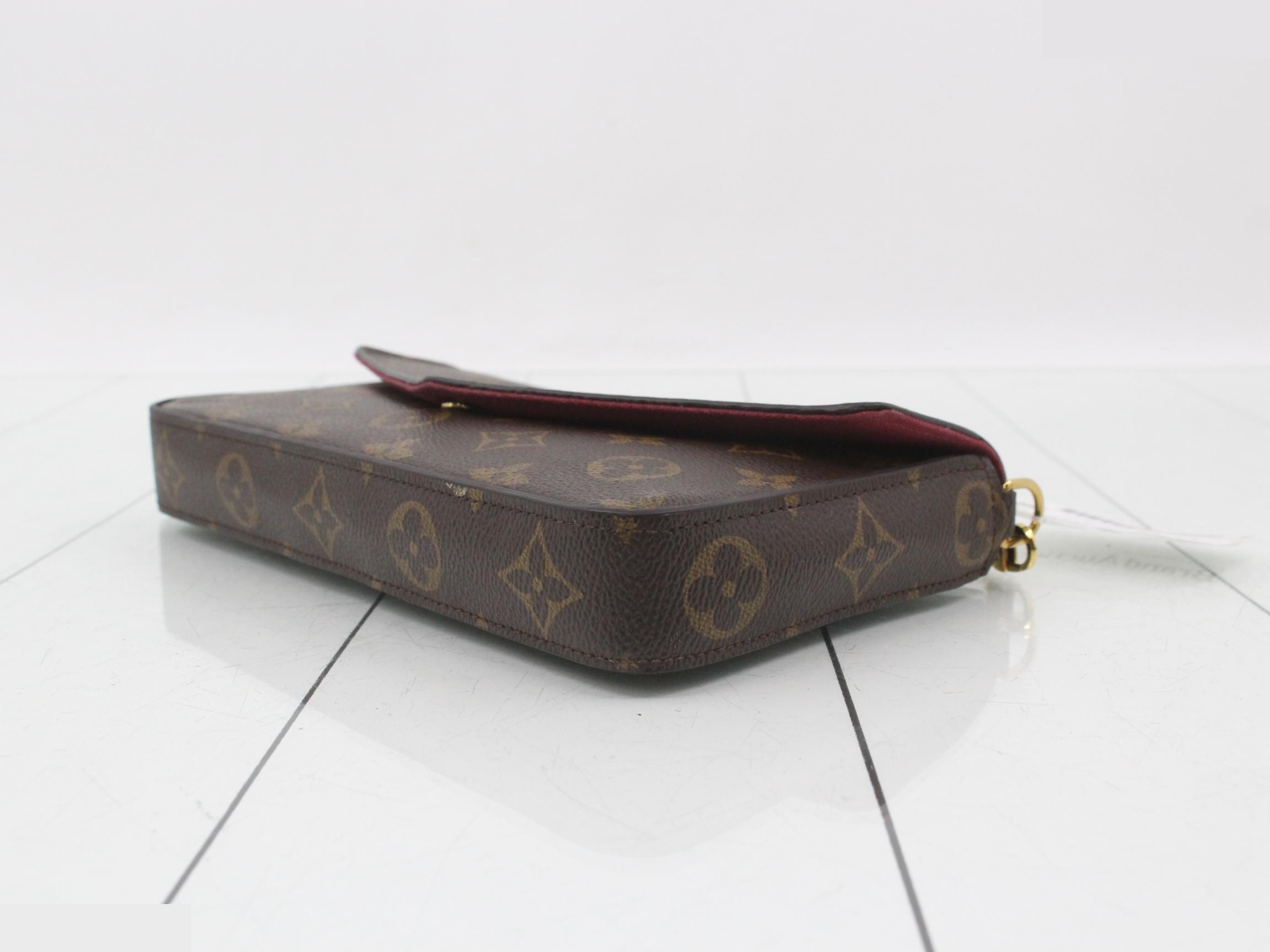 Monogram Pochette Felicie Fuchsia Shoulder Bag with Case — view 6