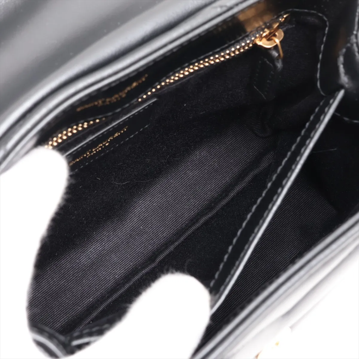 Loulou Leather Shoulder Bag, Black, 630951 — view 6
