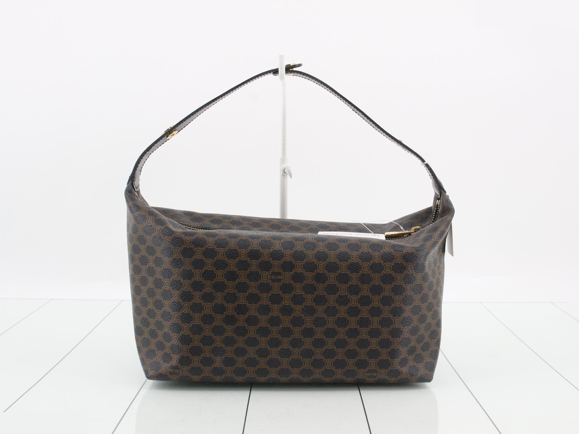 Macadam PVC/Leather One-Shoulder Bag, Black — view 2