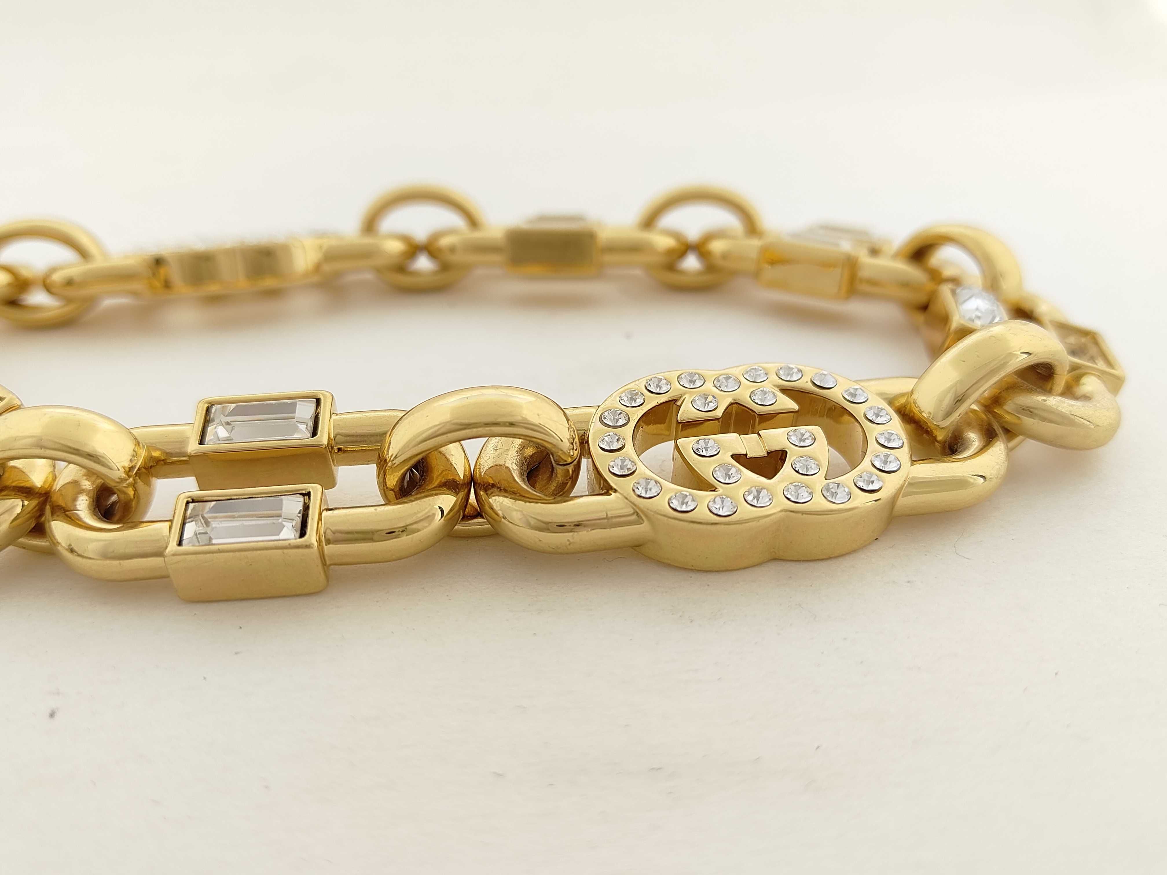 Interlocking G Rhinestone Chain Belt — view 11
