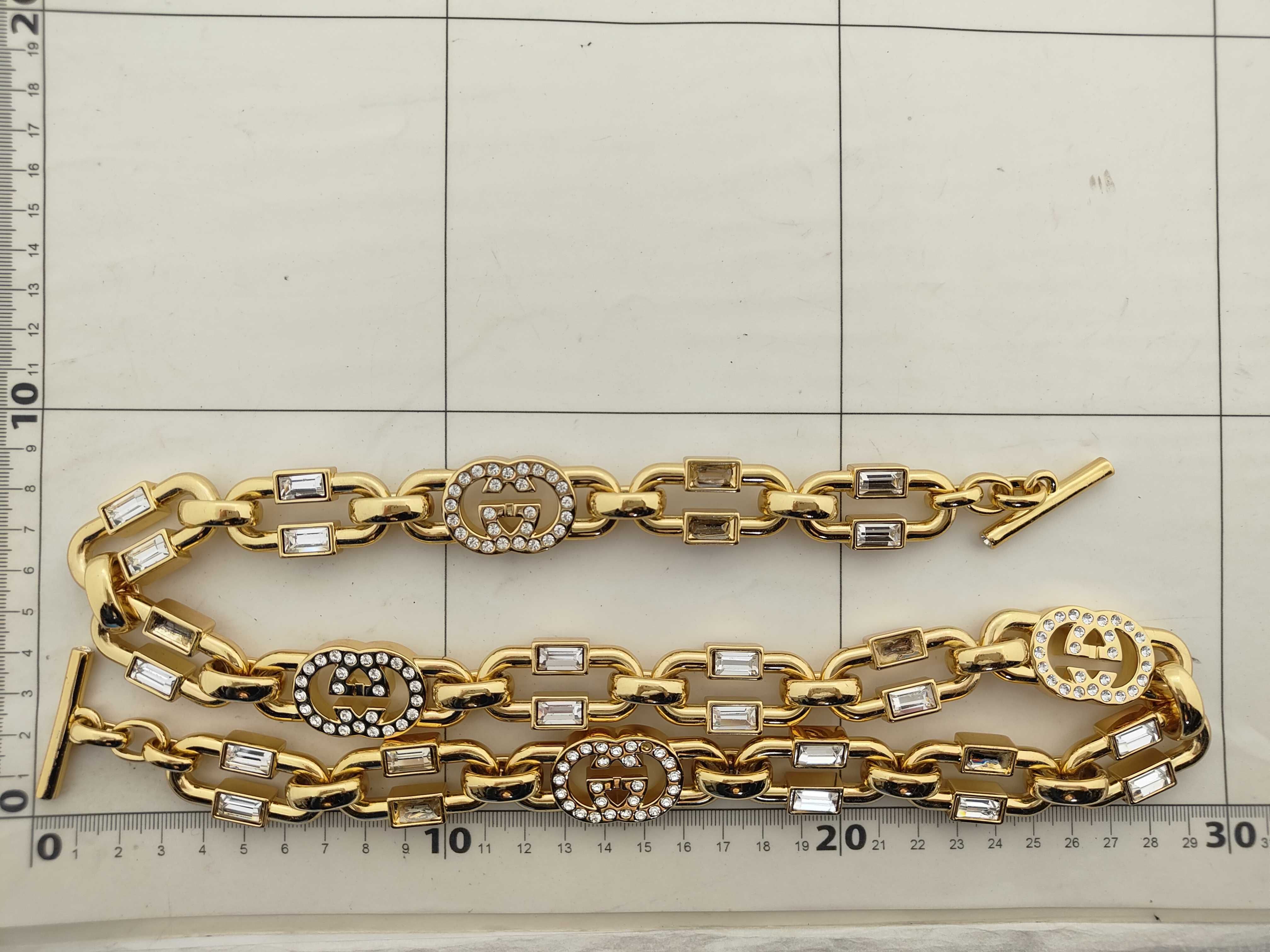 Interlocking G Rhinestone Chain Belt — view 13