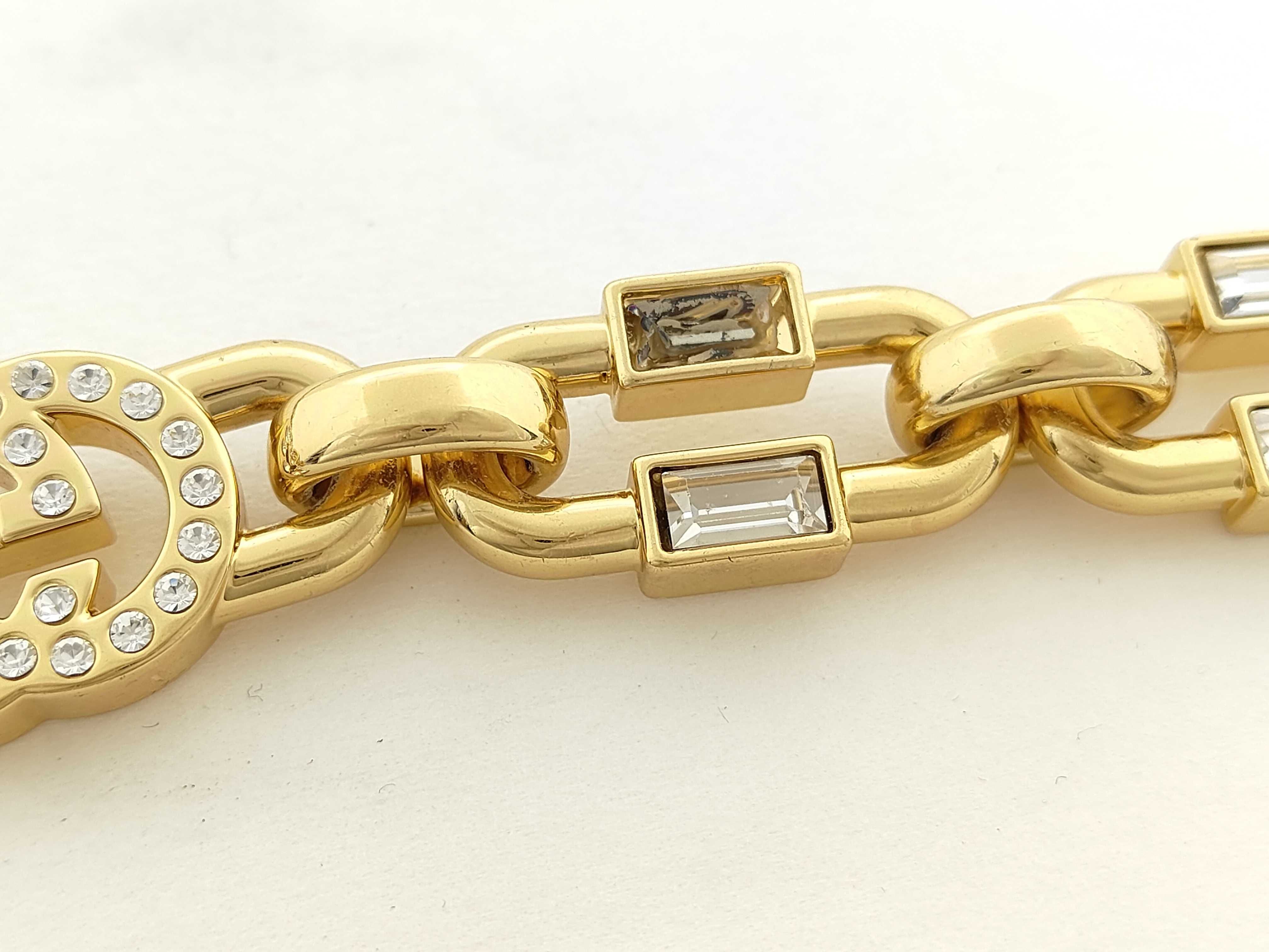 Interlocking G Rhinestone Chain Belt — view 3
