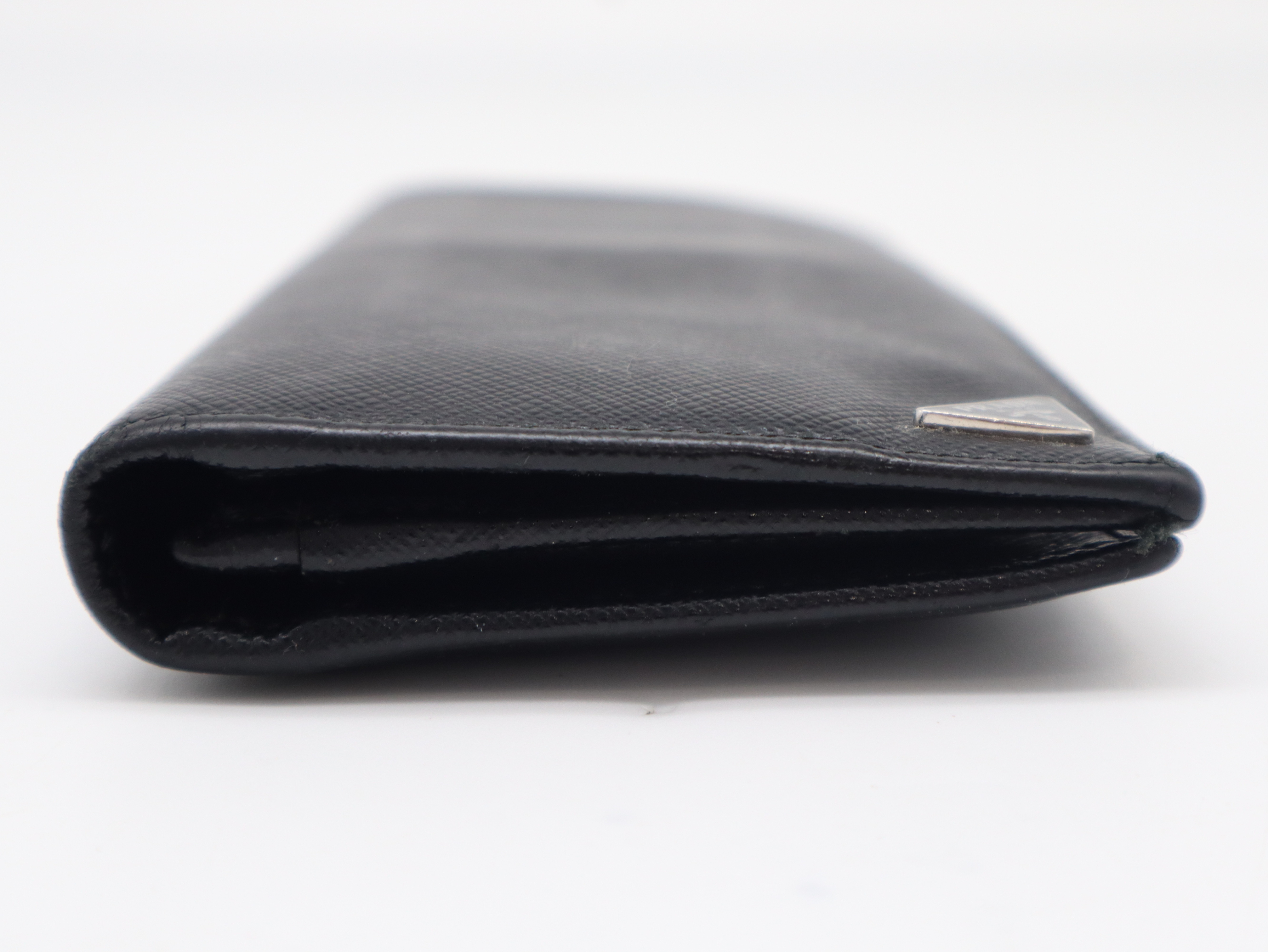 2MV836 Saffiano Leather Long Wallet, Black, with Guarantee Card and Box. — view 4