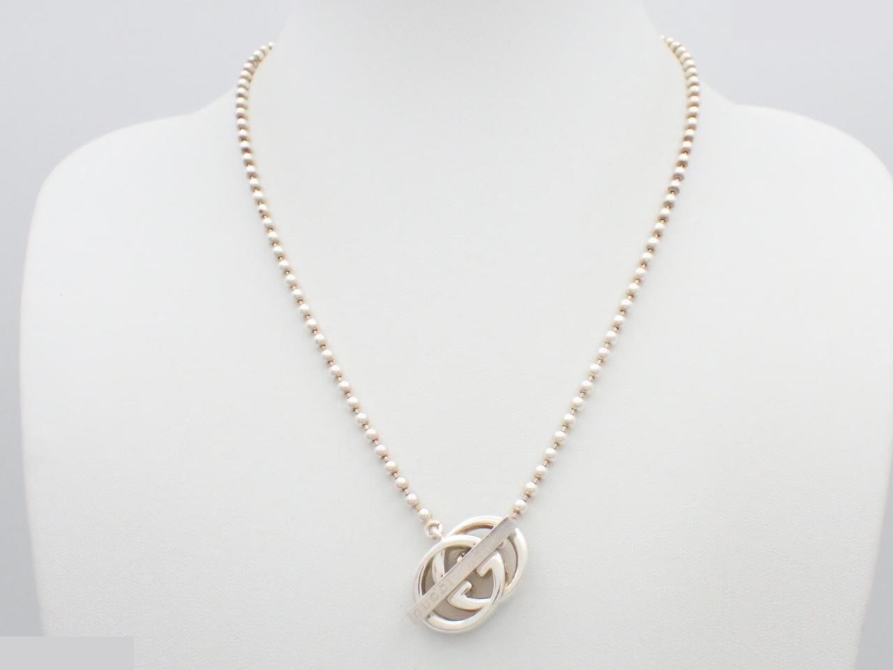 SV925 Interlocking G Ball Chain Necklace, 20.7g — view 3