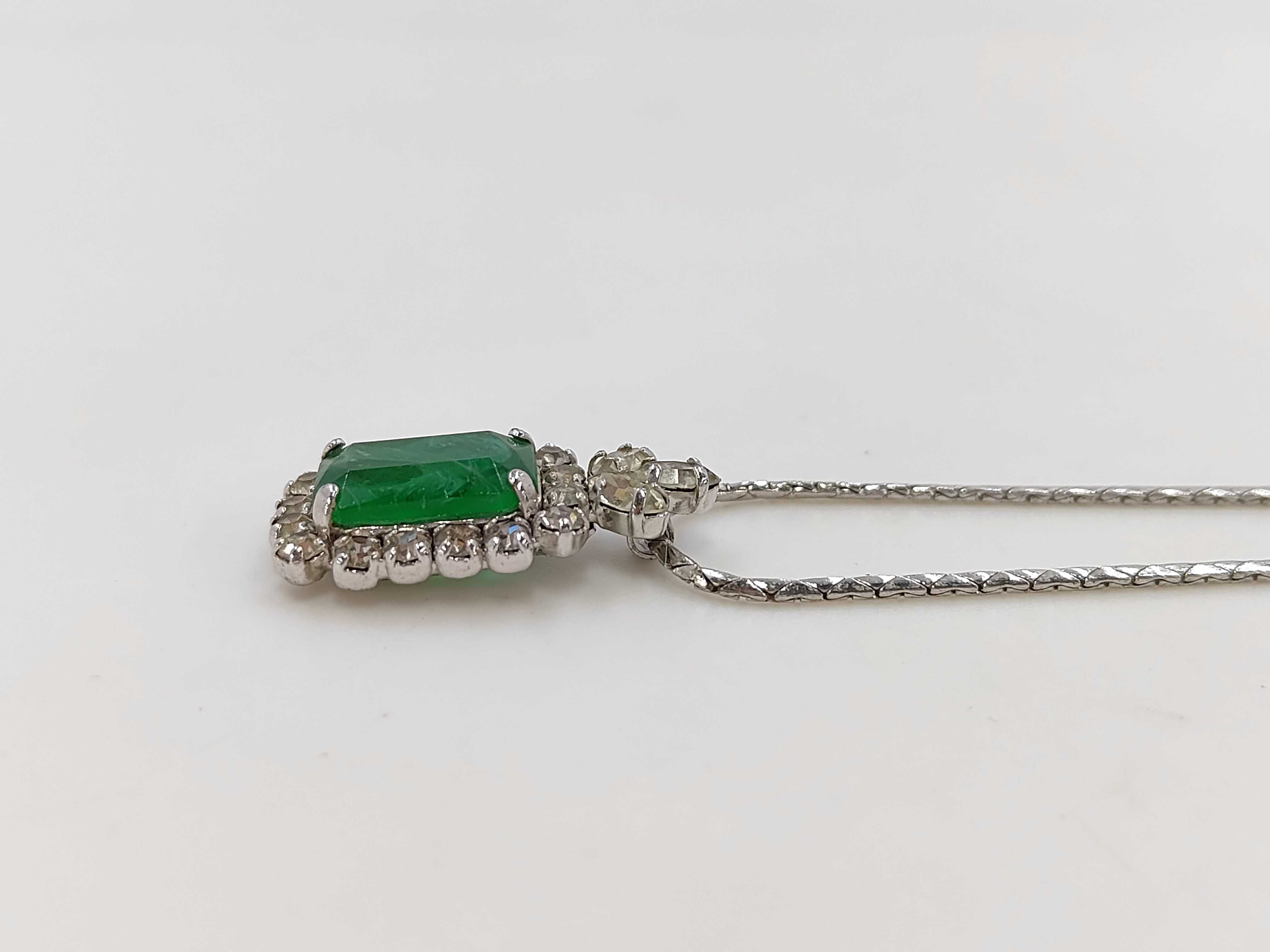 Silver Necklace with Stone — view 2