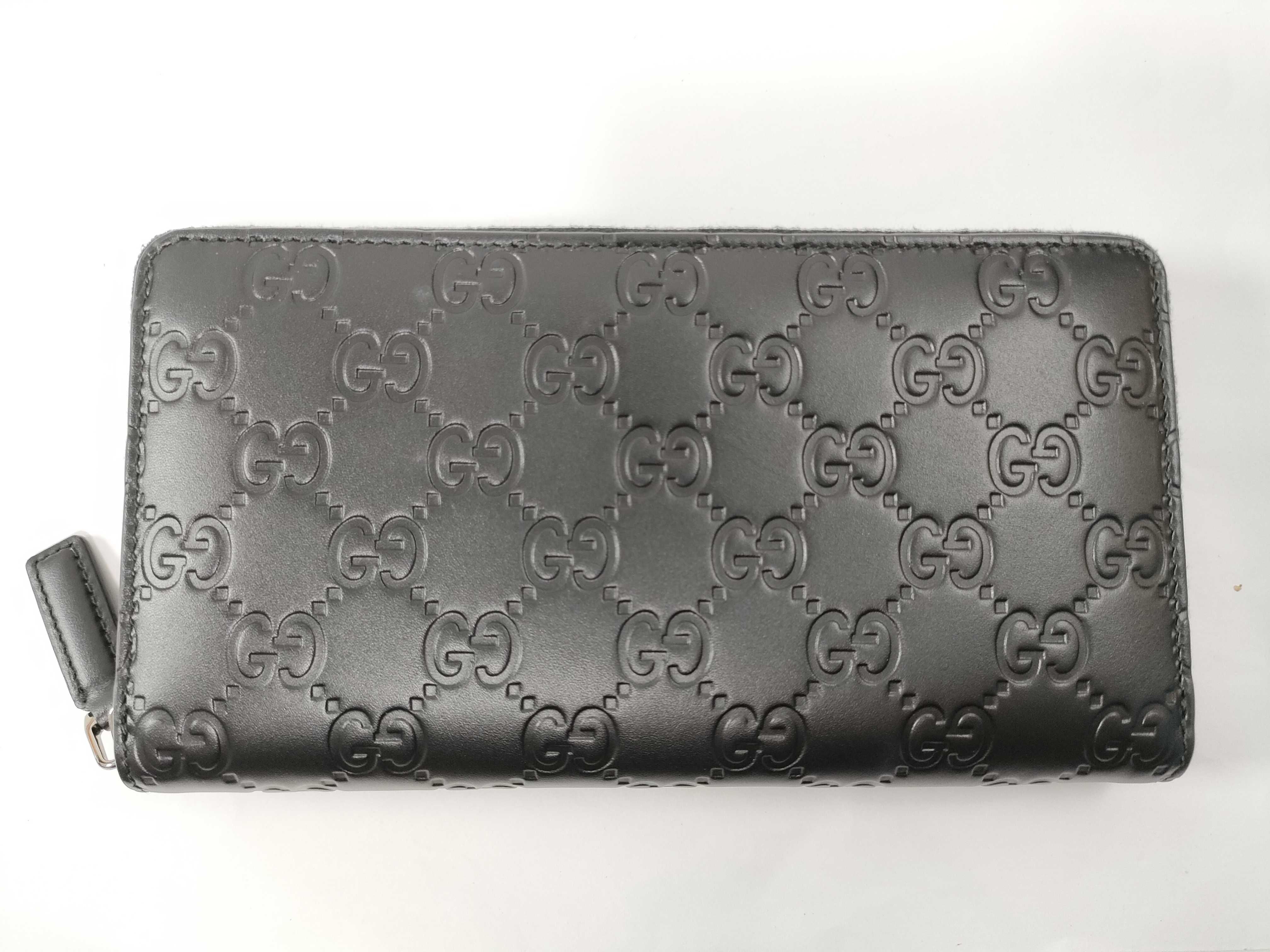 GG Round Zipper Black Long Wallet 307987・525040 Wallet