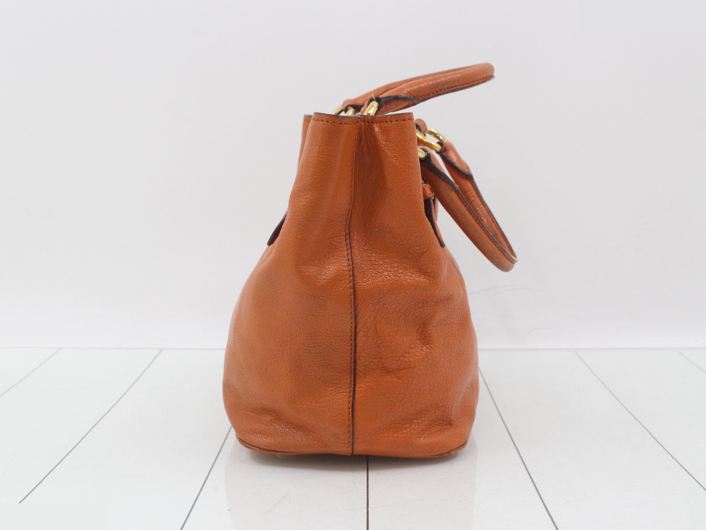 Other lines: Bags - 2-way bag with long strap, leather, orange — view 3