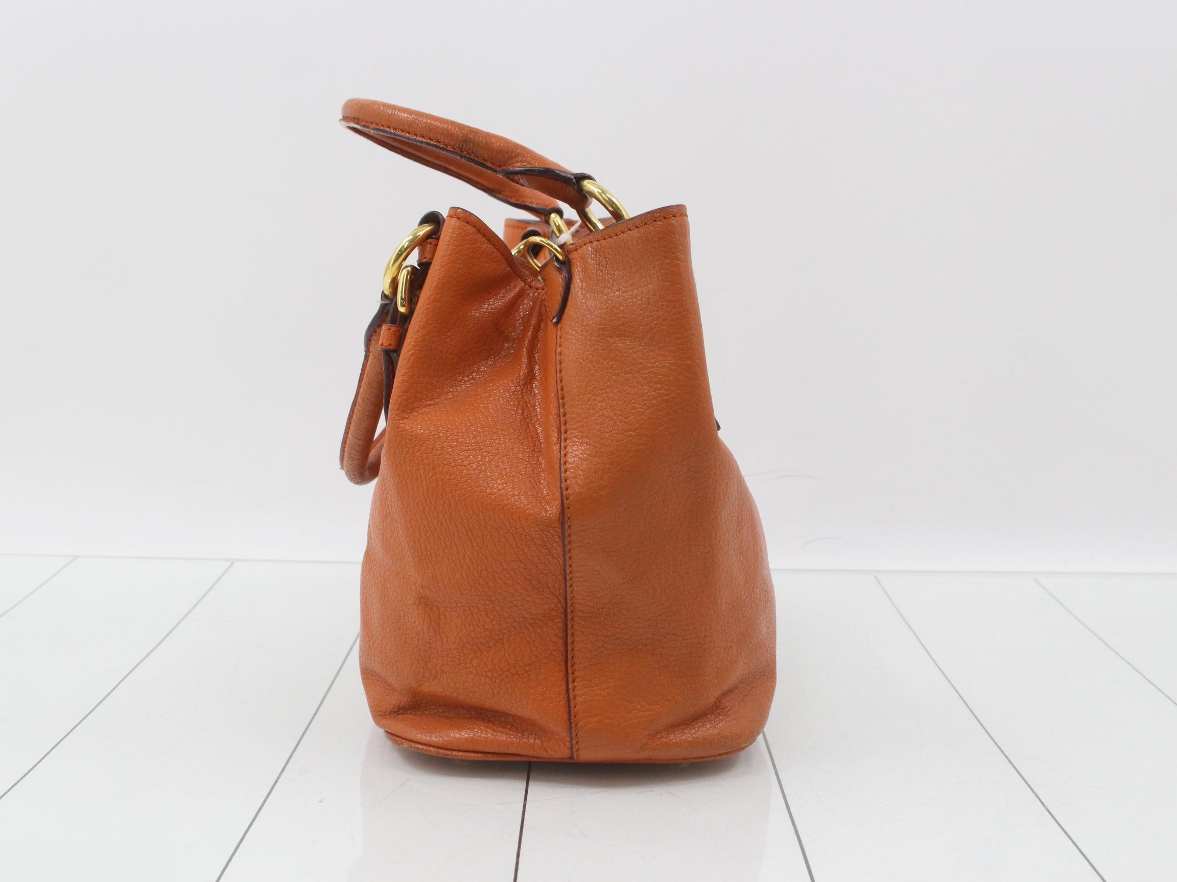 Other lines: Bags - 2-way bag with long strap, leather, orange — view 4