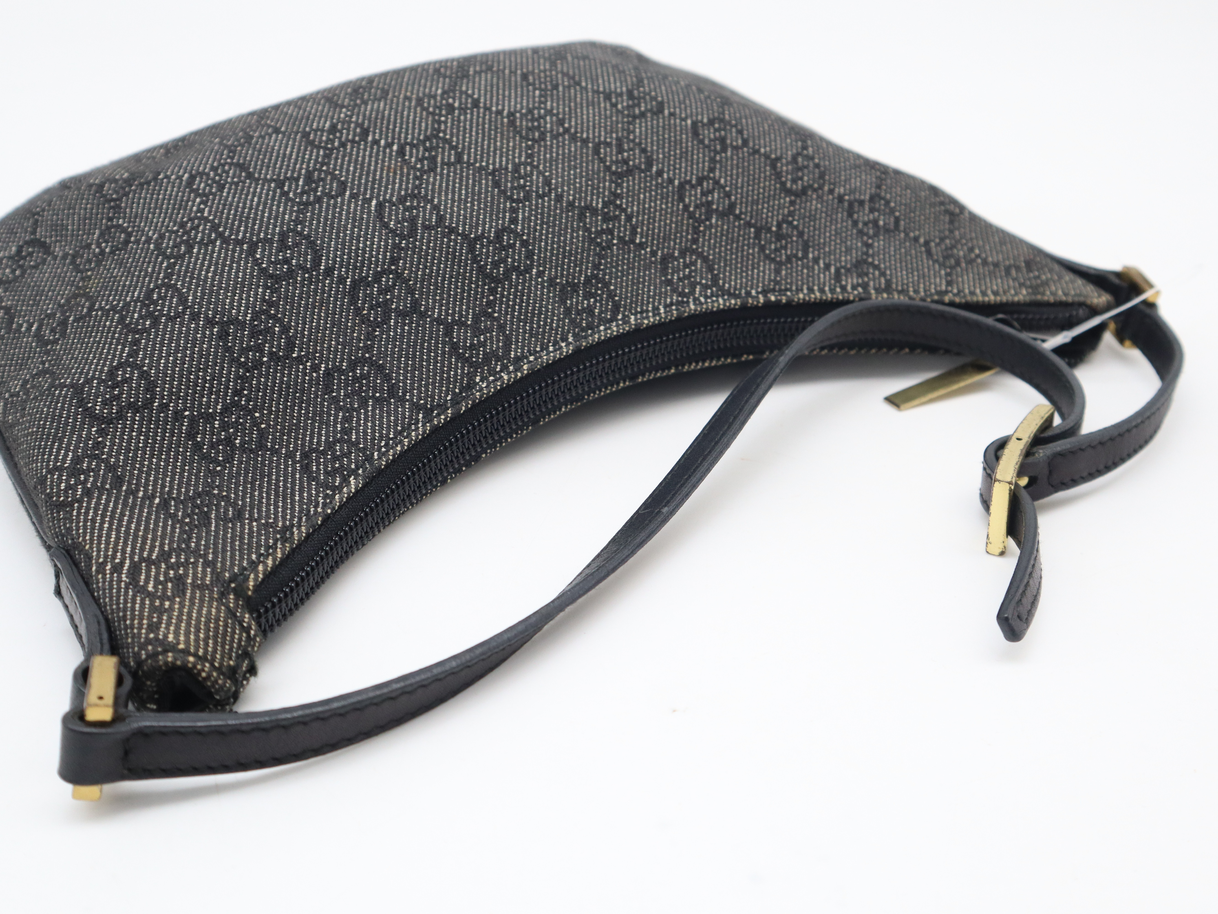 32160GG Canvas Handbag, Gray — view 6