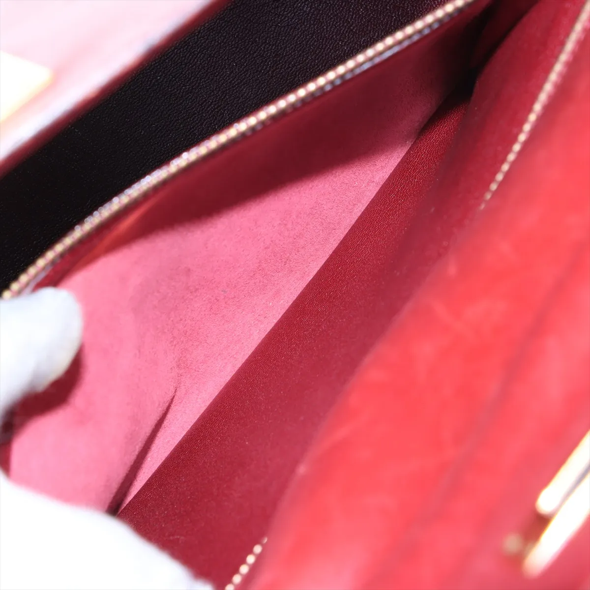 [Individually wrapped] Hermes Kelly 32 Le Tourne Box Calf Rouge Ash Gold Hardware W:1993 — view 9