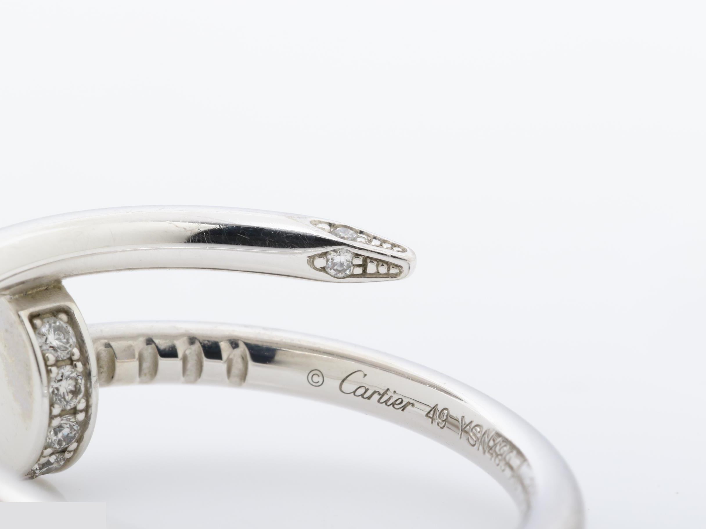 Juste un Clou ring, diamond, PT950, 3.3g, size #49 — view 3