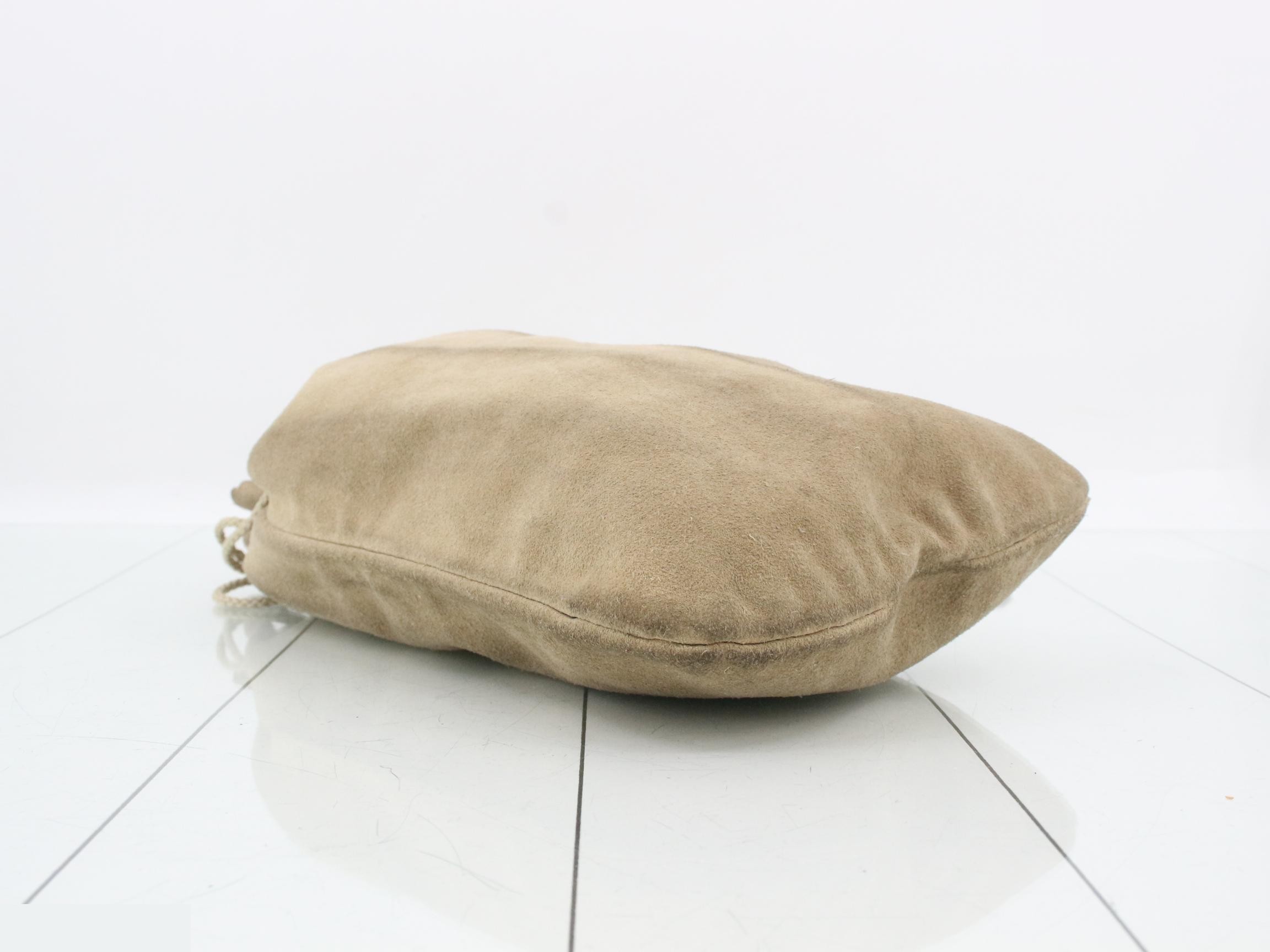 drawstring pouch, suede — view 5
