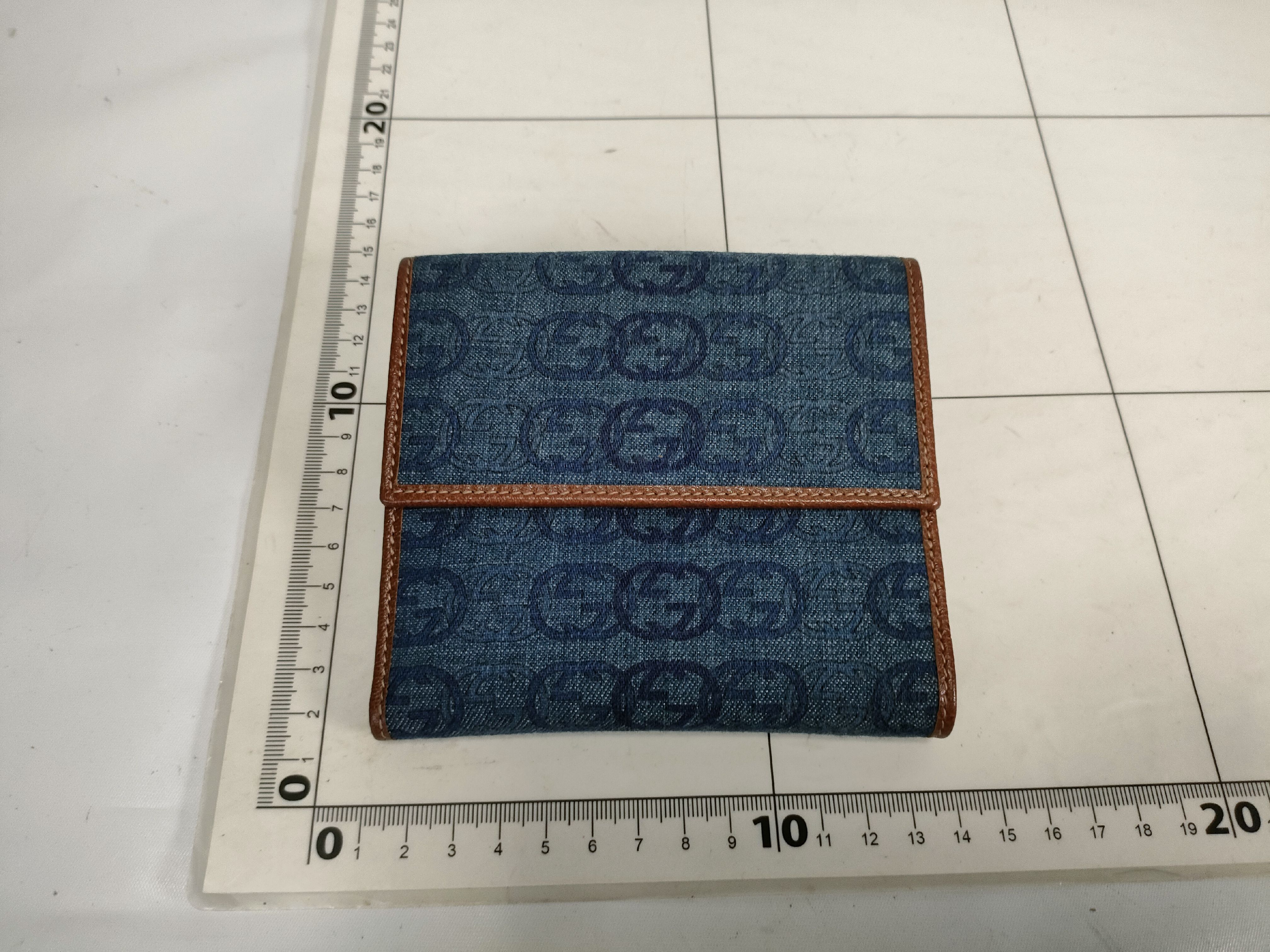 141411 Abbey Interlocking G Denim Bi-fold Wallet — view 2