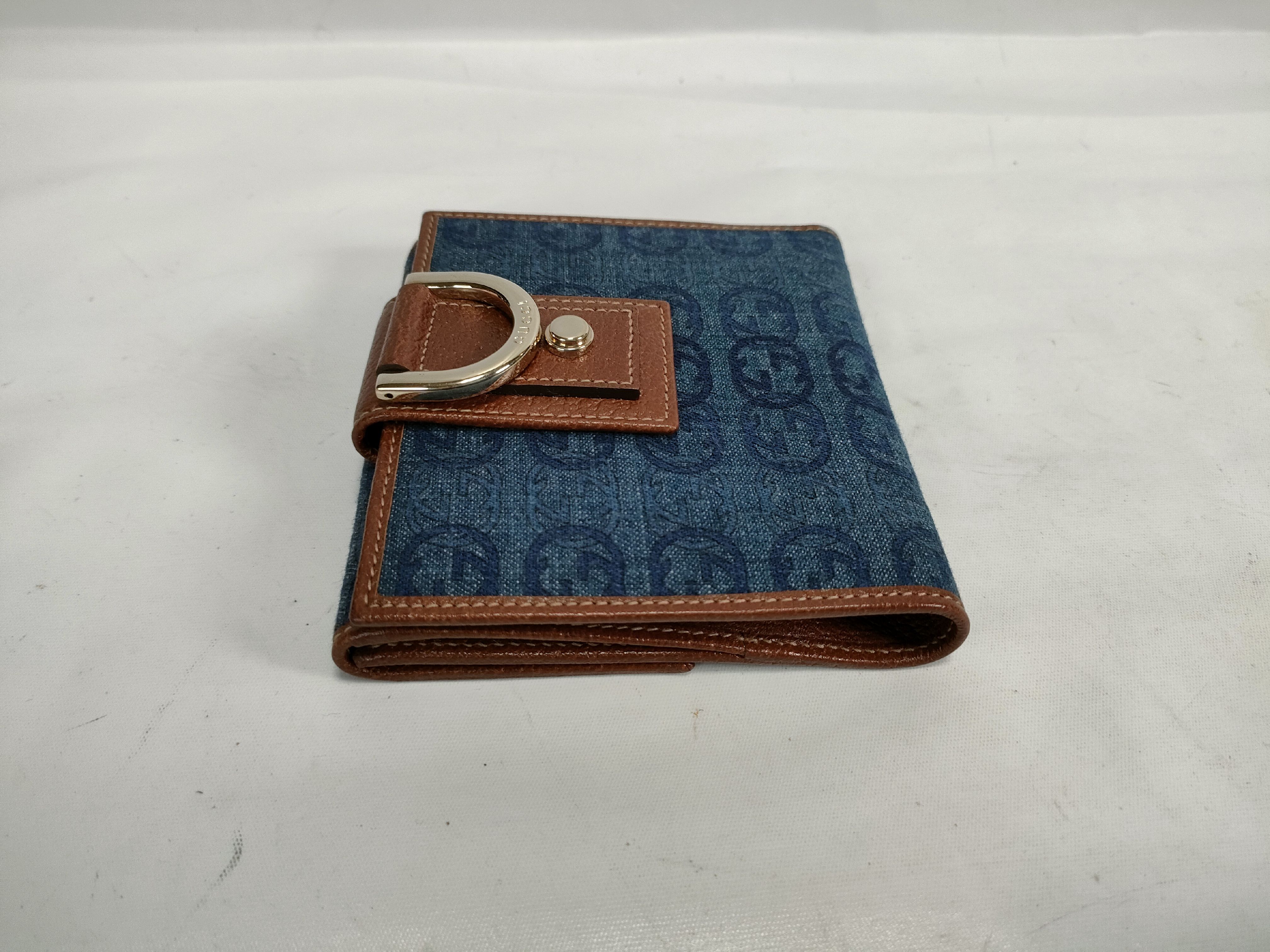 141411 Abbey Interlocking G Denim Bi-fold Wallet — view 5