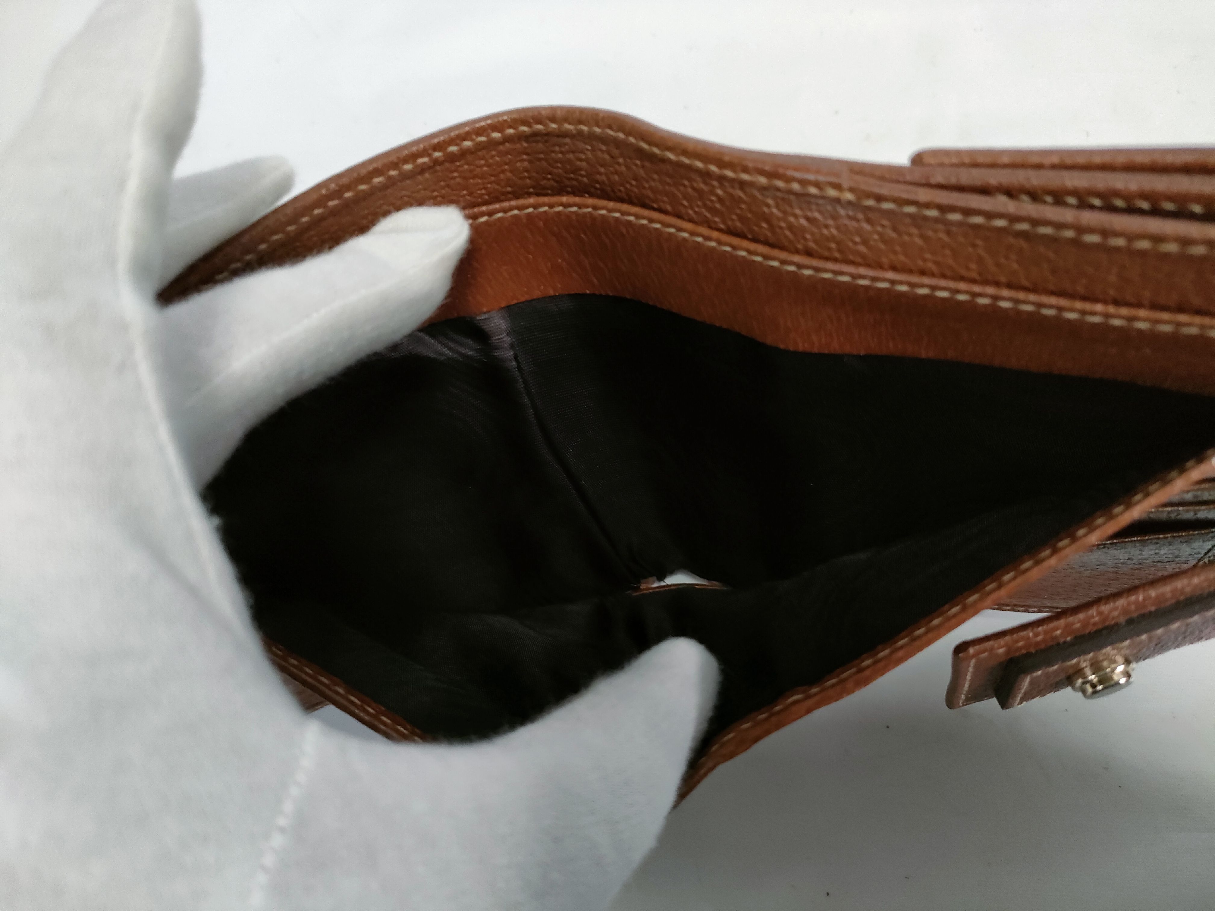 141411 Abbey Interlocking G Denim Bi-fold Wallet — view 9