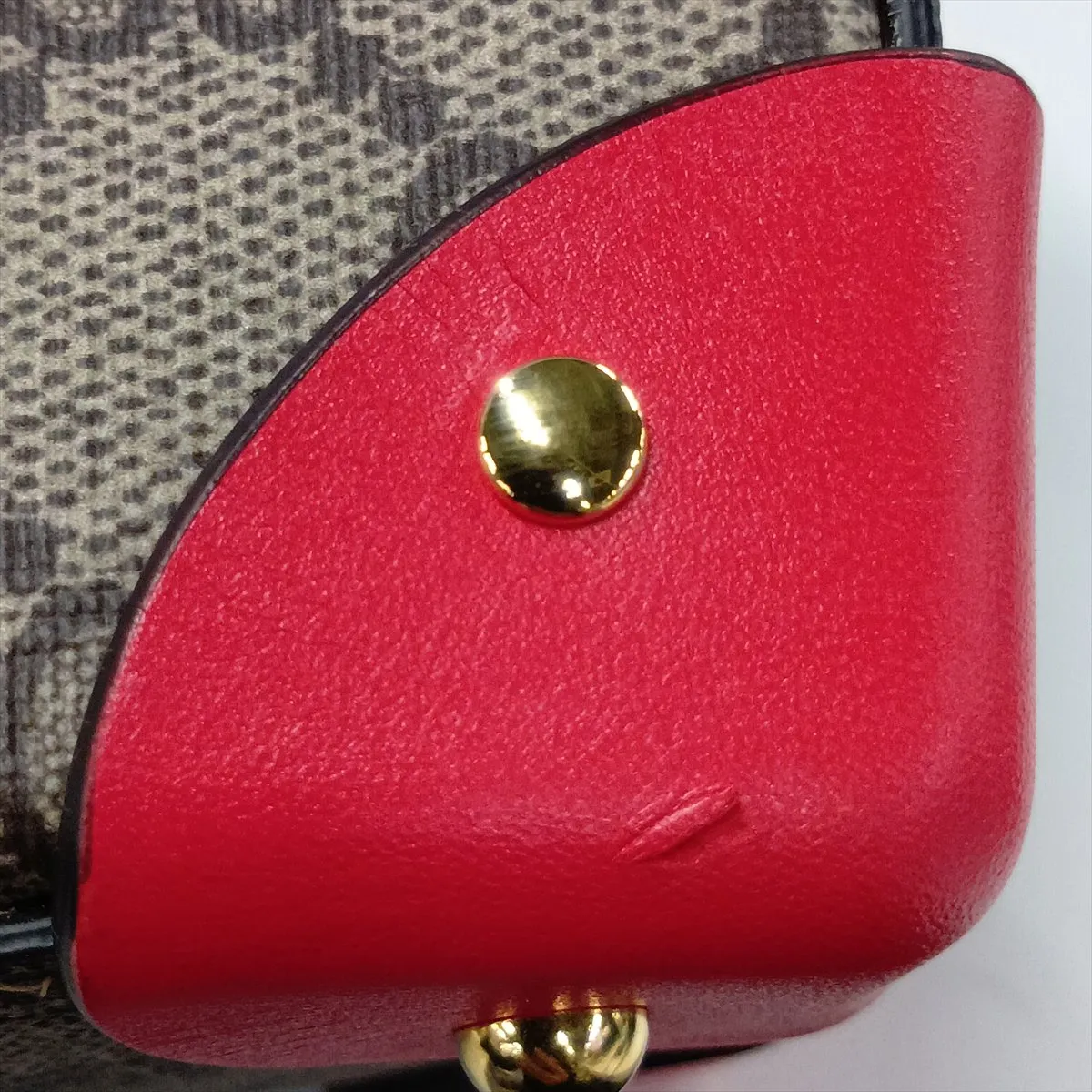 GG Supreme Bamboo 603221 PVC x Leather 2-Way Handbag Beige x Red — view 11