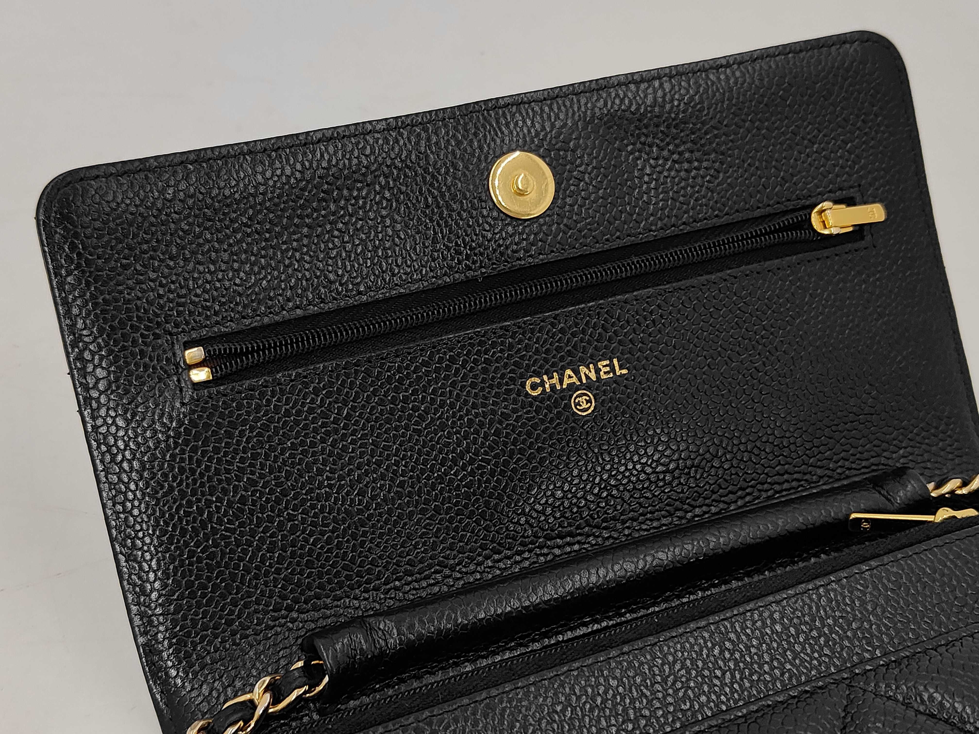 Chain Wallet Matelassé Caviar Leather Black Serial Number 29 Shoulder Bag — view 11