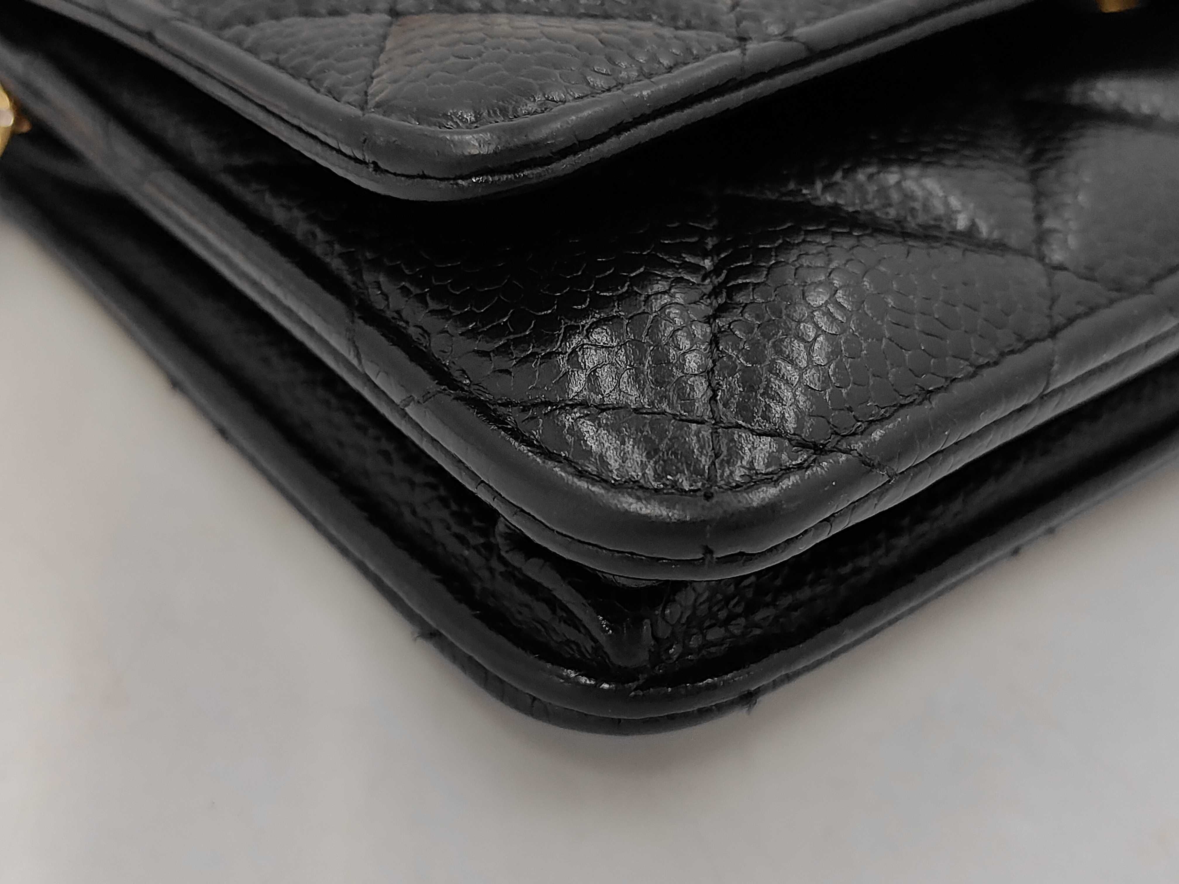 Chain Wallet Matelassé Caviar Leather Black Serial Number 29 Shoulder Bag — view 3