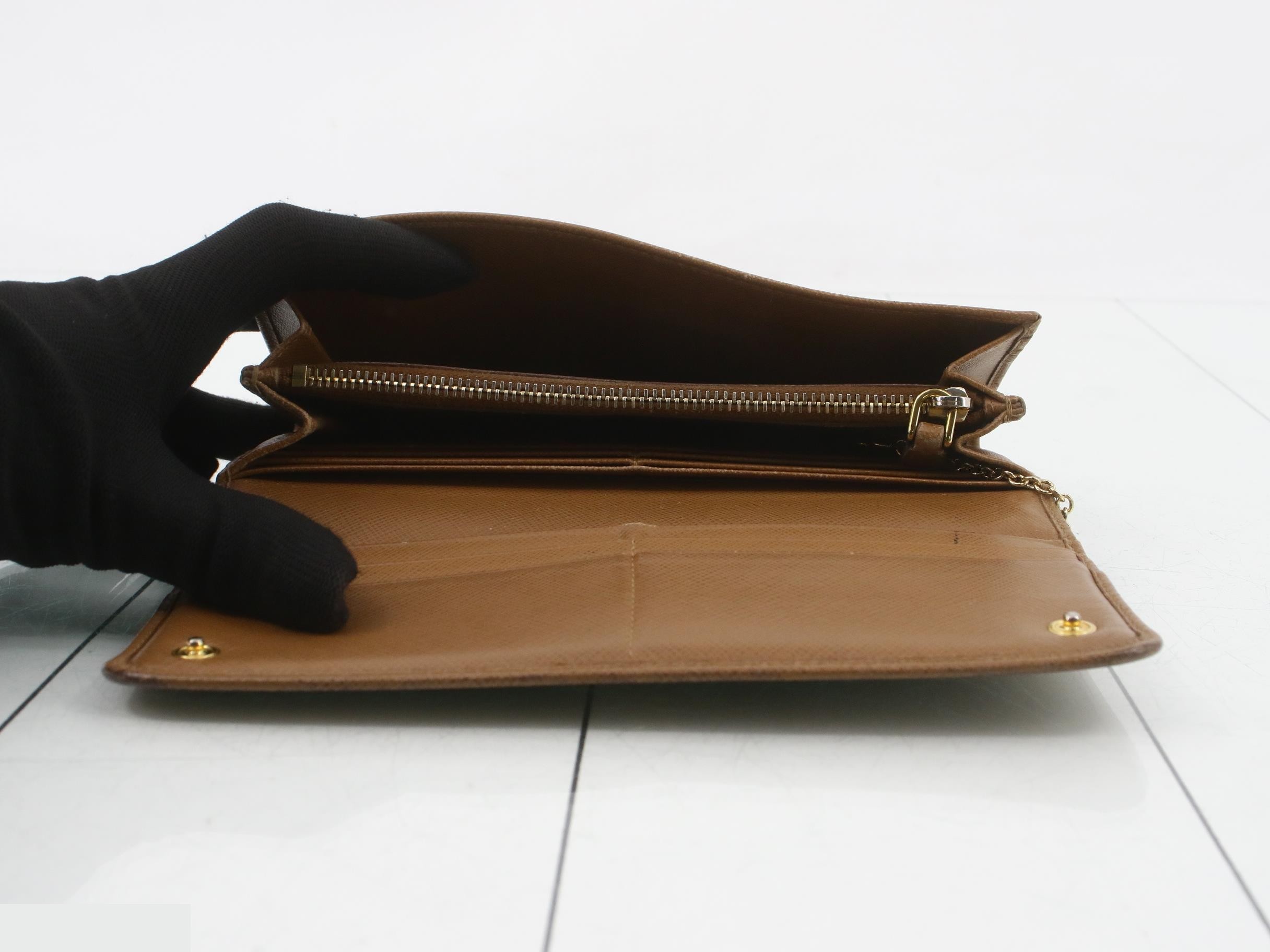 Saffiano bag, flap, long wallet, camel — view 4