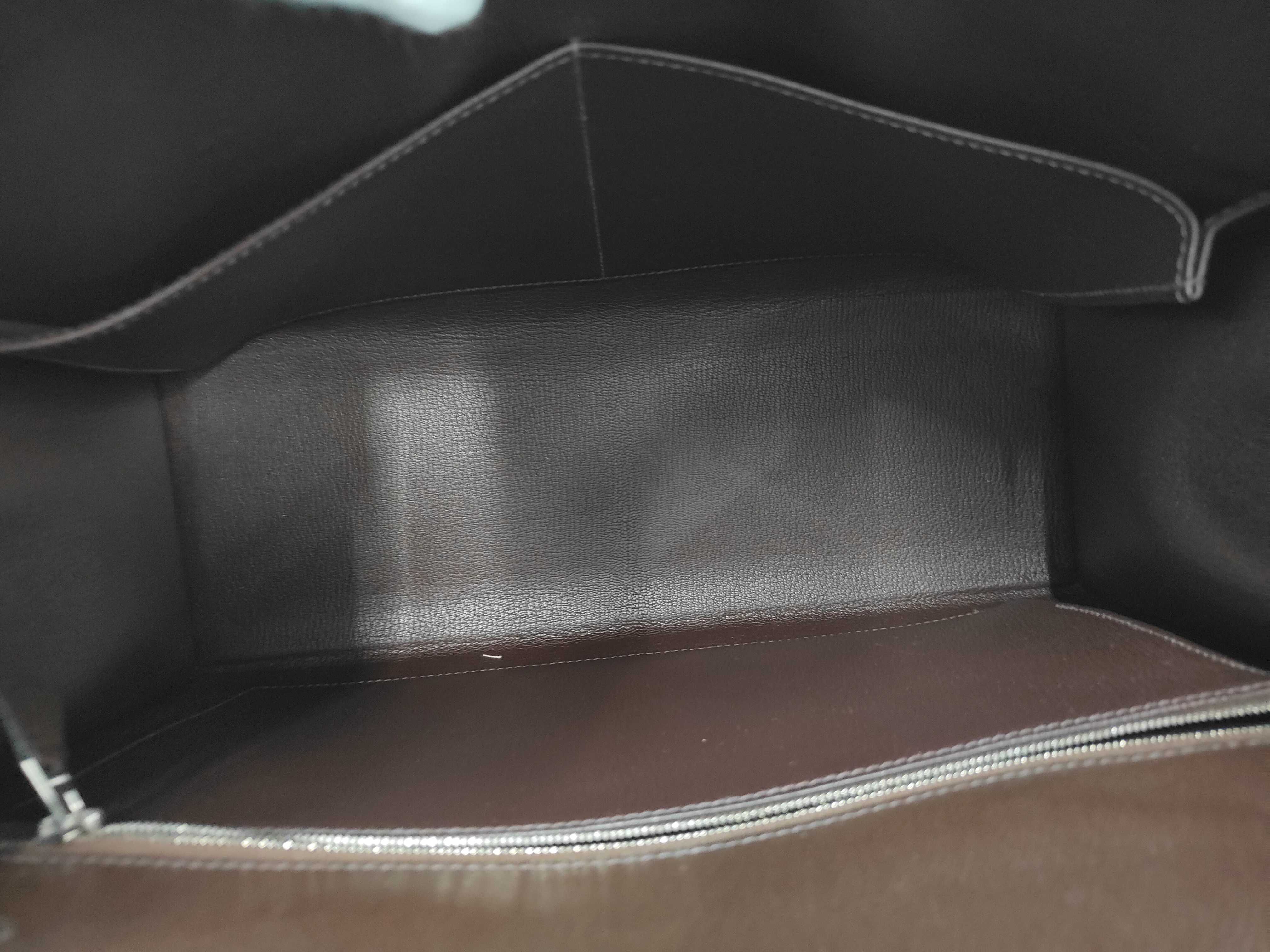Kelly 35, 2-way bag, Epsom leather, dark brown, silver hardware, N stamp, includes dust bag, strap, rain cover, clochette, key, and 2 keys. 35x25x13cm, shoulder strap approx. 9cm. Handbag. — view 9