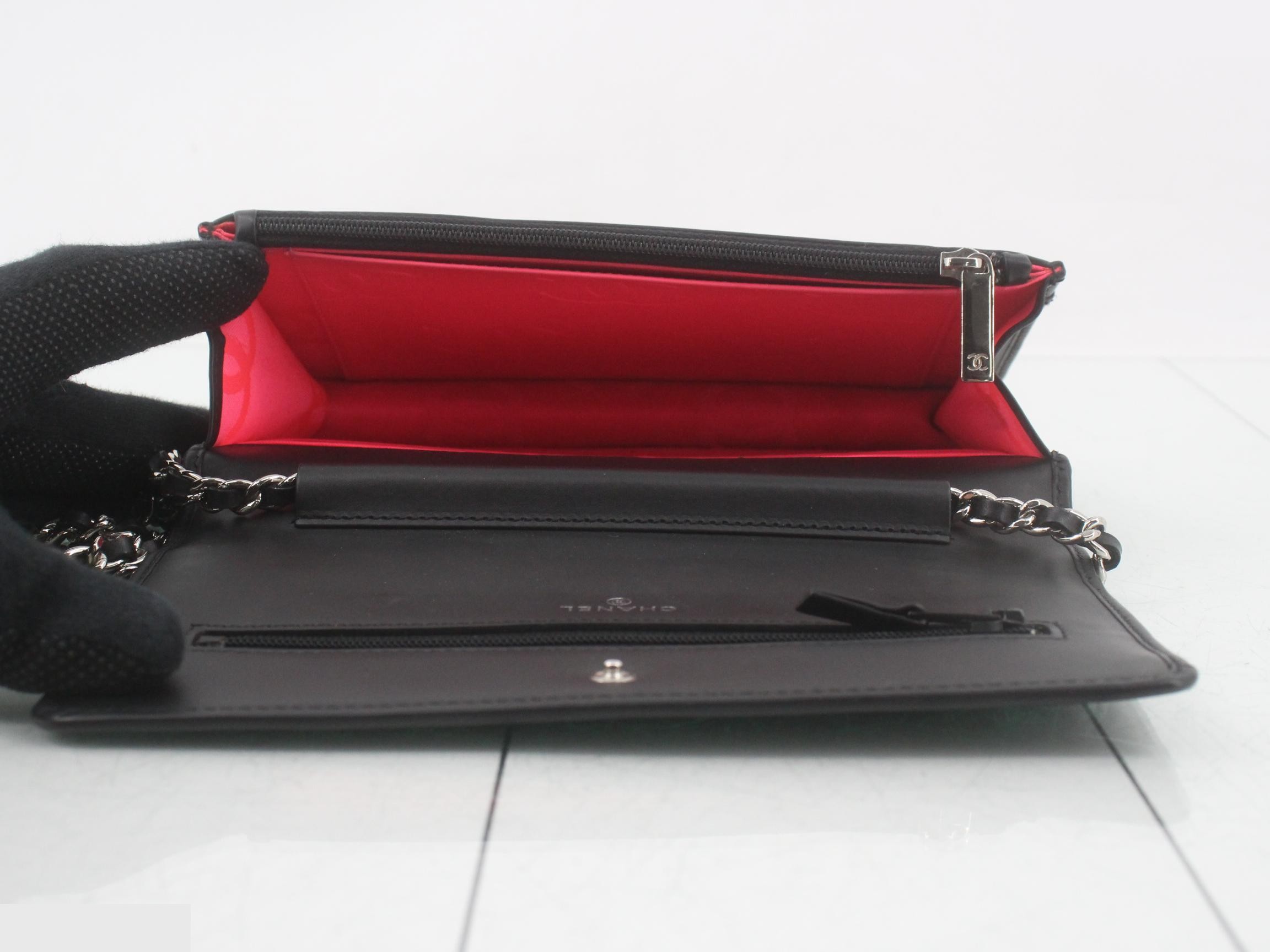 Cambon Line Leather/Enamel Chain Wallet — view 4