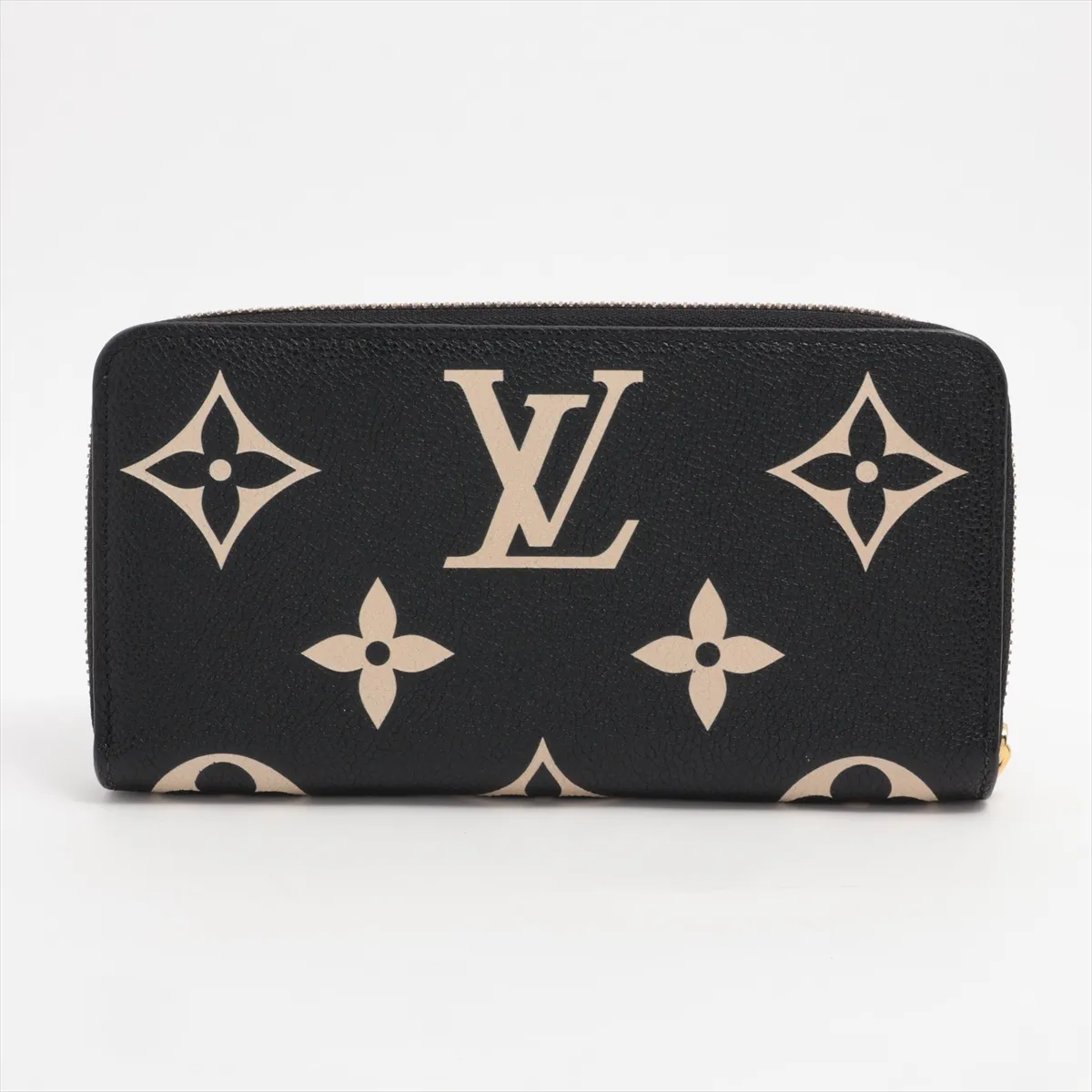 Bicolor Monogram Empreinte Zippy Wallet M80481 Noir x Cream Round Zip Wallet (RFID detected) — view 2