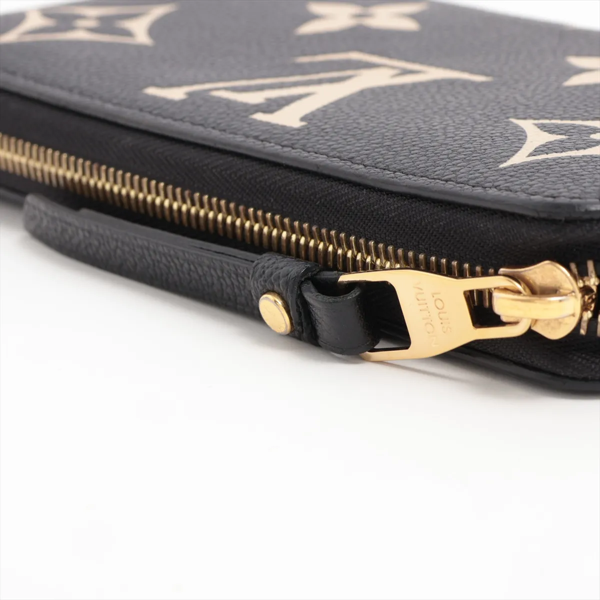 Bicolor Monogram Empreinte Zippy Wallet M80481 Noir x Cream Round Zip Wallet (RFID detected) — view 14