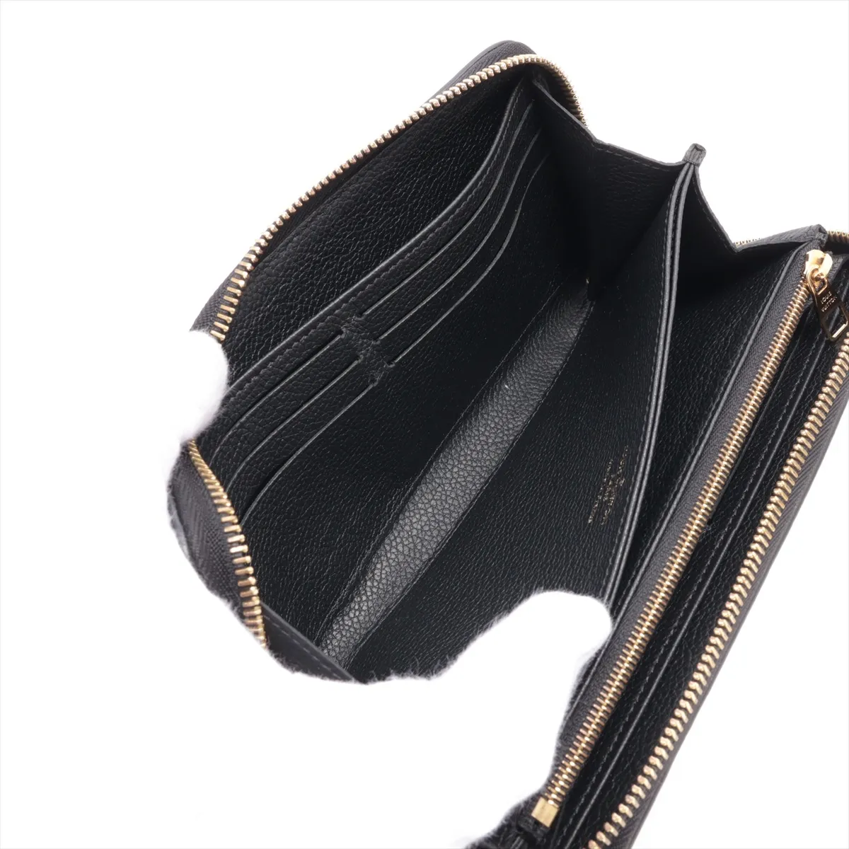 Bicolor Monogram Empreinte Zippy Wallet M80481 Noir x Cream Round Zip Wallet (RFID detected) — view 5