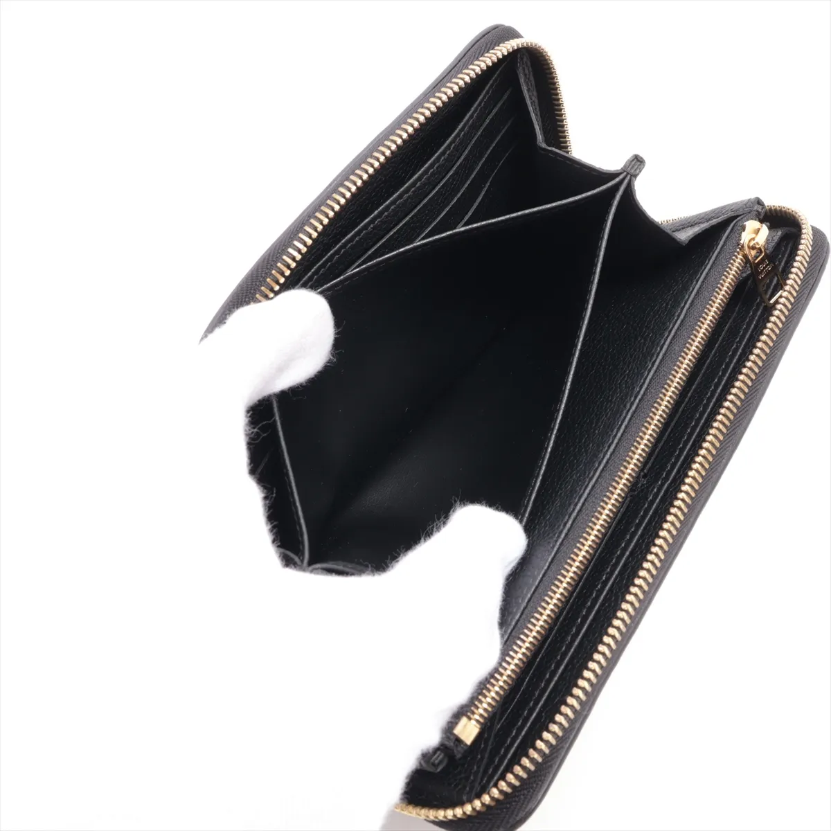 Bicolor Monogram Empreinte Zippy Wallet M80481 Noir x Cream Round Zip Wallet (RFID detected) — view 6