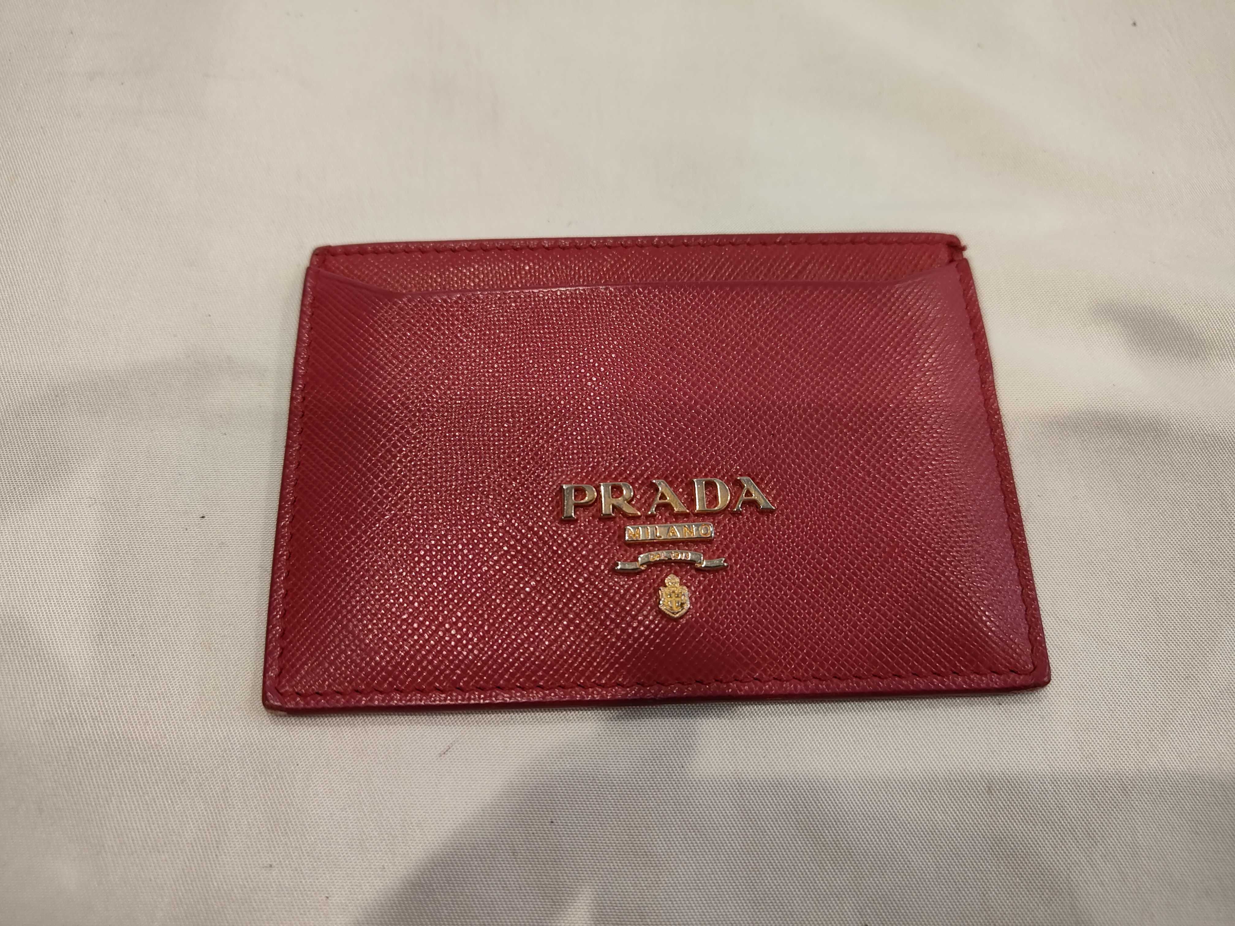 Saffiano Card Case Pink Card Case