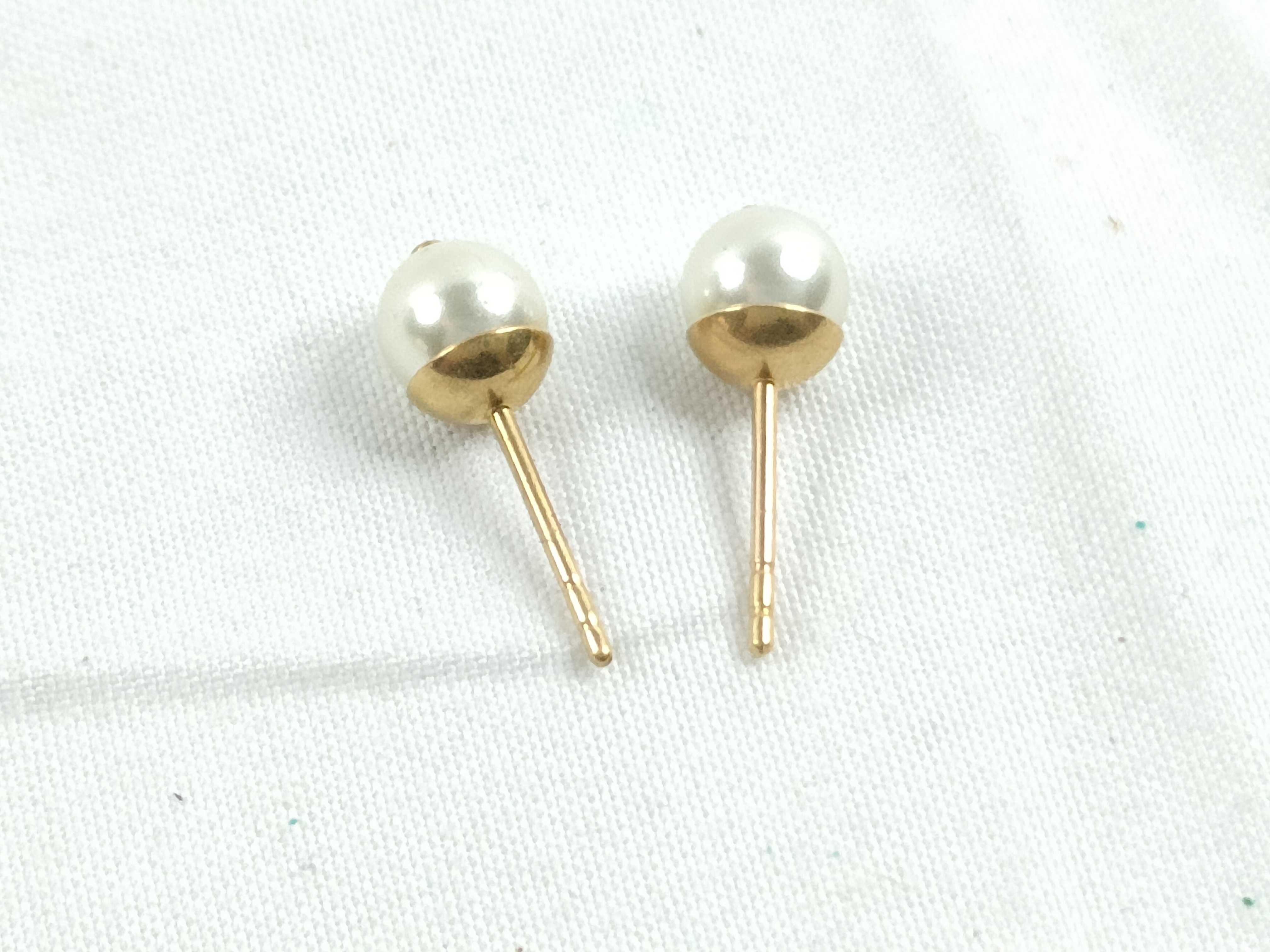 Tribal Pearl Earrings — view 3