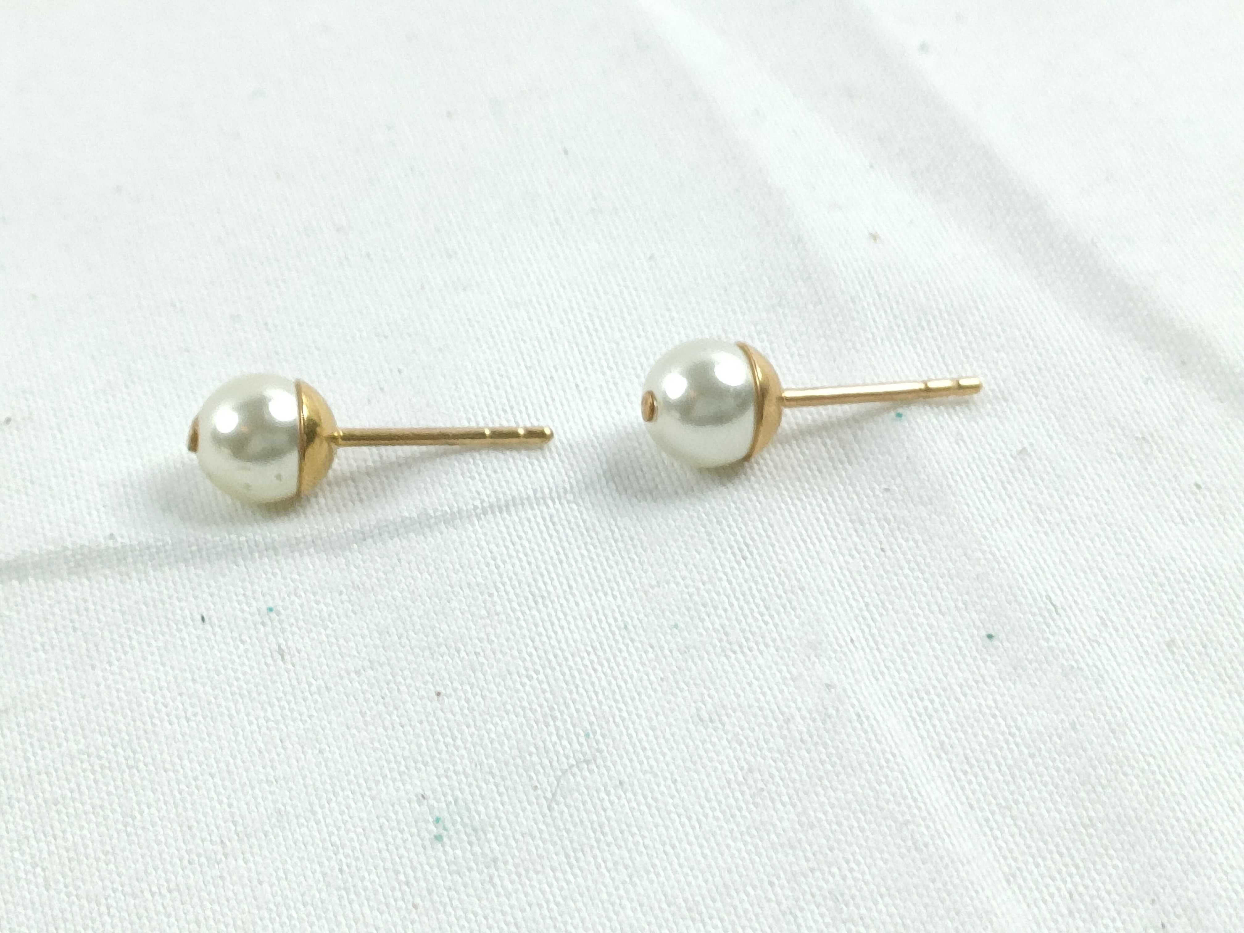 Tribal Pearl Earrings — view 4