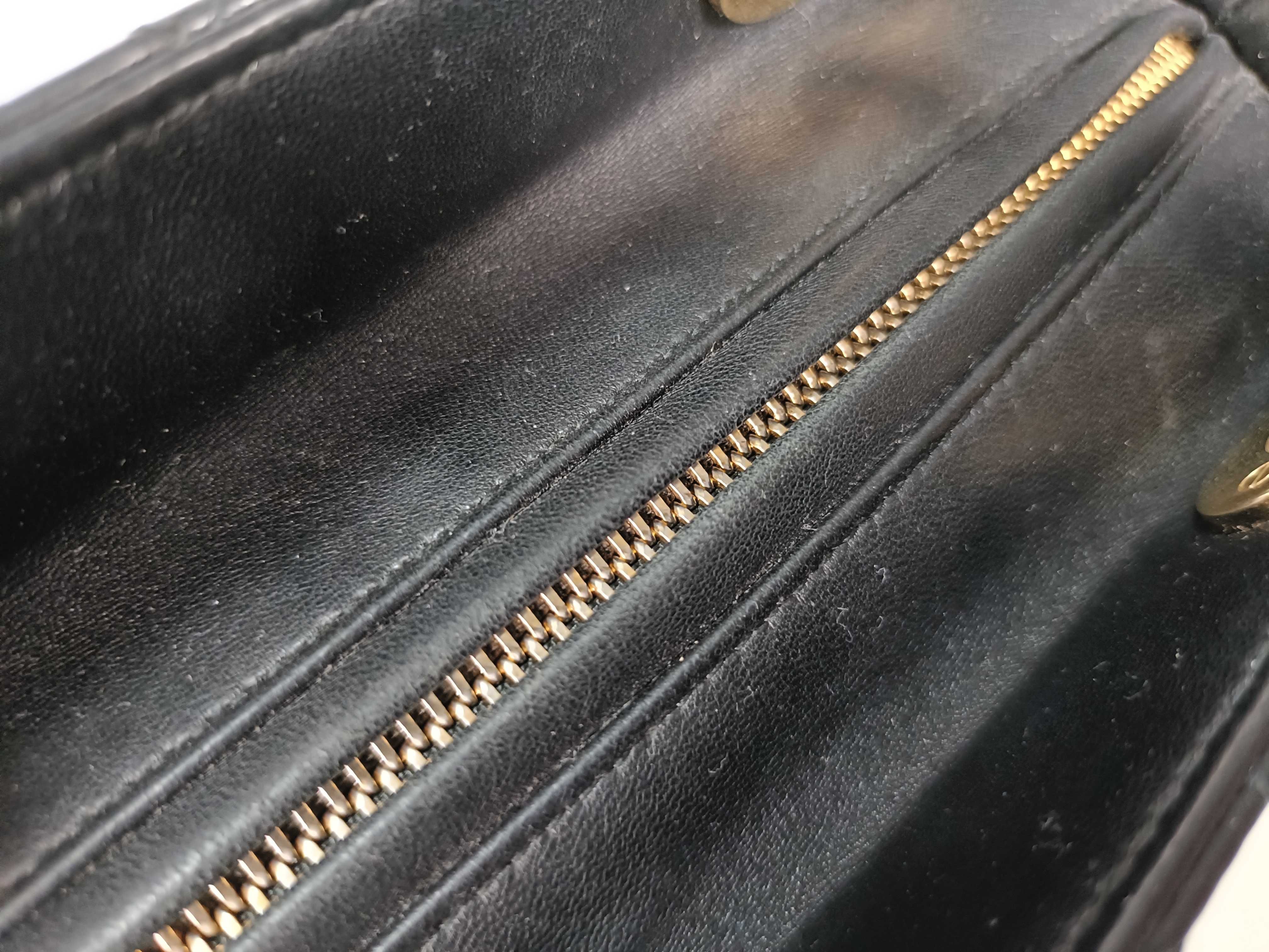 Lady Dior Black Cannage Lambskin Medium Handbag with Gold Hardware — view 9